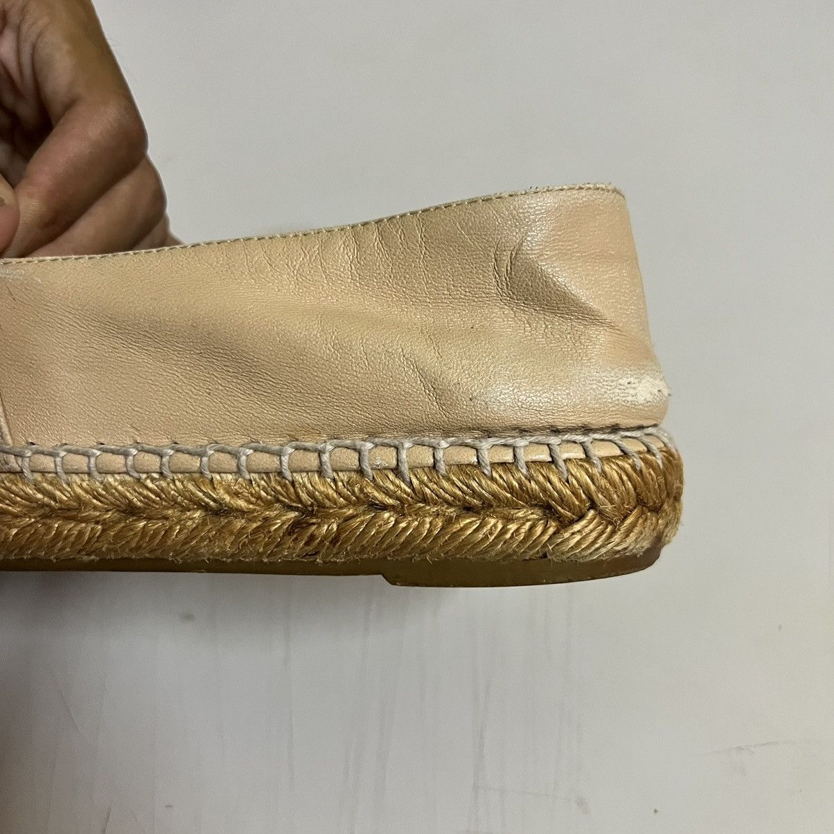 Chanel Chanel Espadrilles Lamb Skin Slip On Beige And Black Size US 9 / IT 39 - 15 Thumbnail