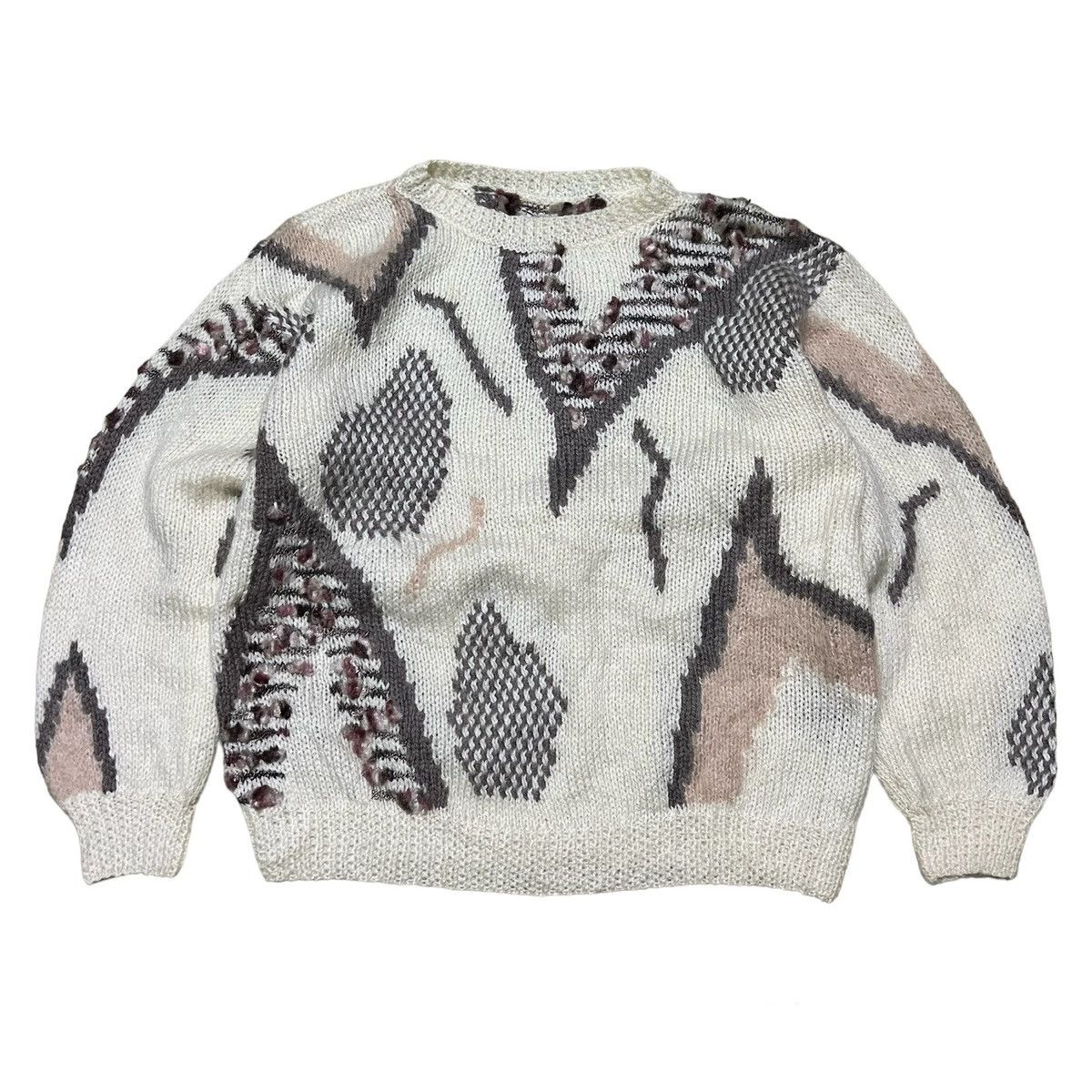 Balenciaga Abstracts Design Mohair Sweater Knitwear