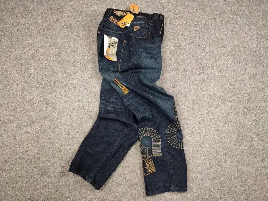 Akademiks Vintage 90's NEW Japan Akademiks Logo Hip Hop Denim Jeans Size US 36 / EU 52 - 7 Thumbnail