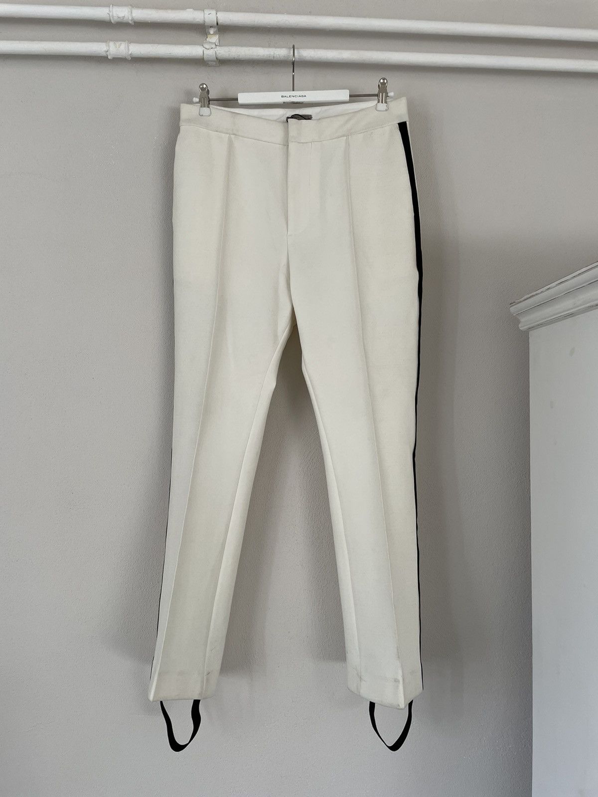 Bottega Veneta FW17 White Pants with Black Side Stripe Size US 32 / EU 48 - 2 Thumbnail