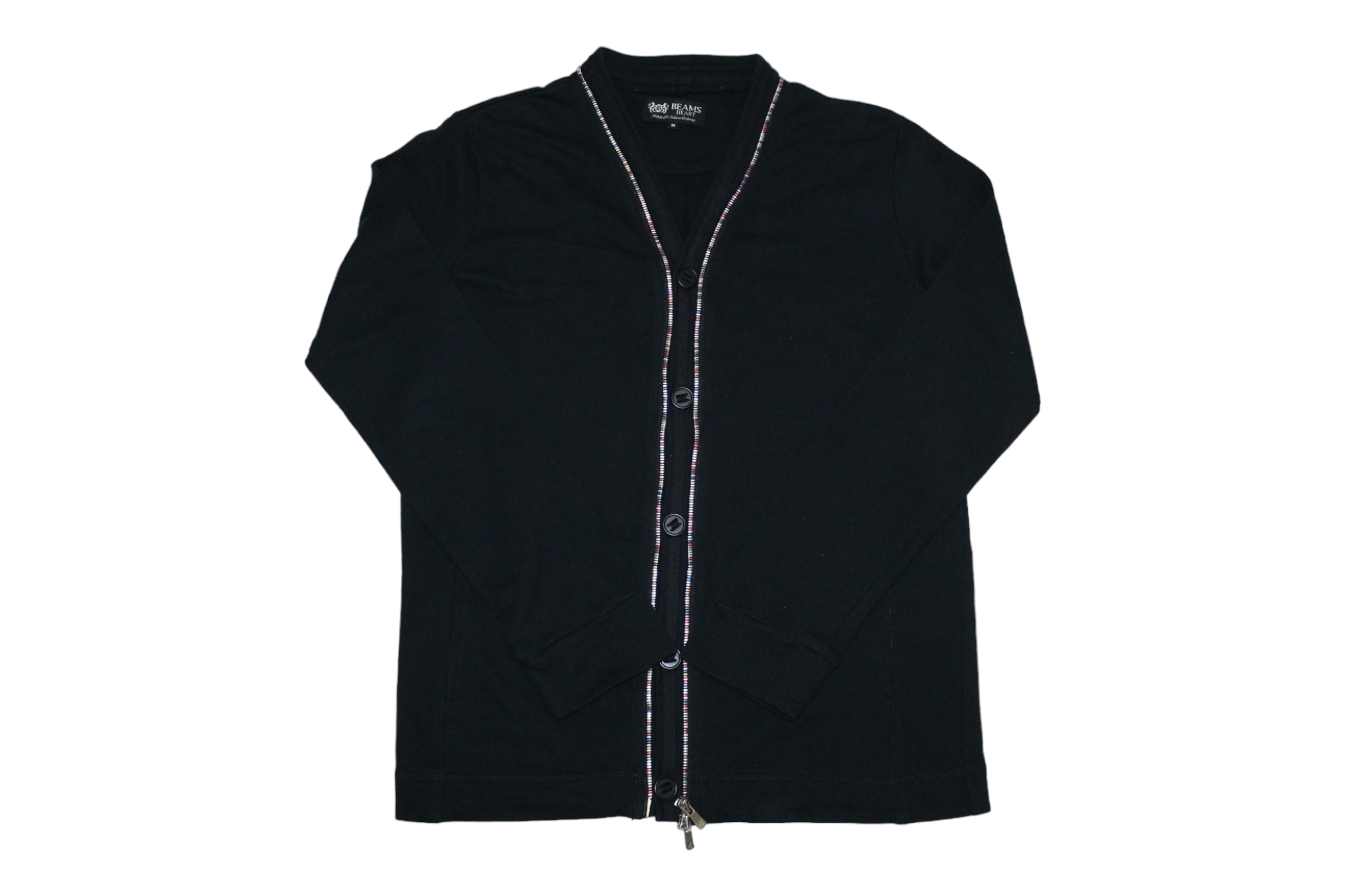 Beams Plus VTG Beams Heart Buttons Up multicolor zipper Cardigan Size US M / EU 48-50 / 2 - 15 Thumbnail