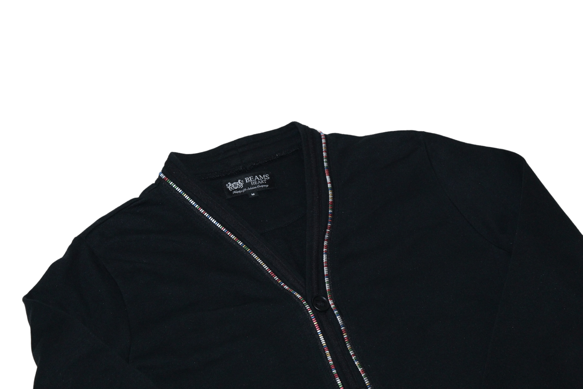 Beams Plus VTG Beams Heart Buttons Up multicolor zipper Cardigan Size US M / EU 48-50 / 2 - 14 Thumbnail