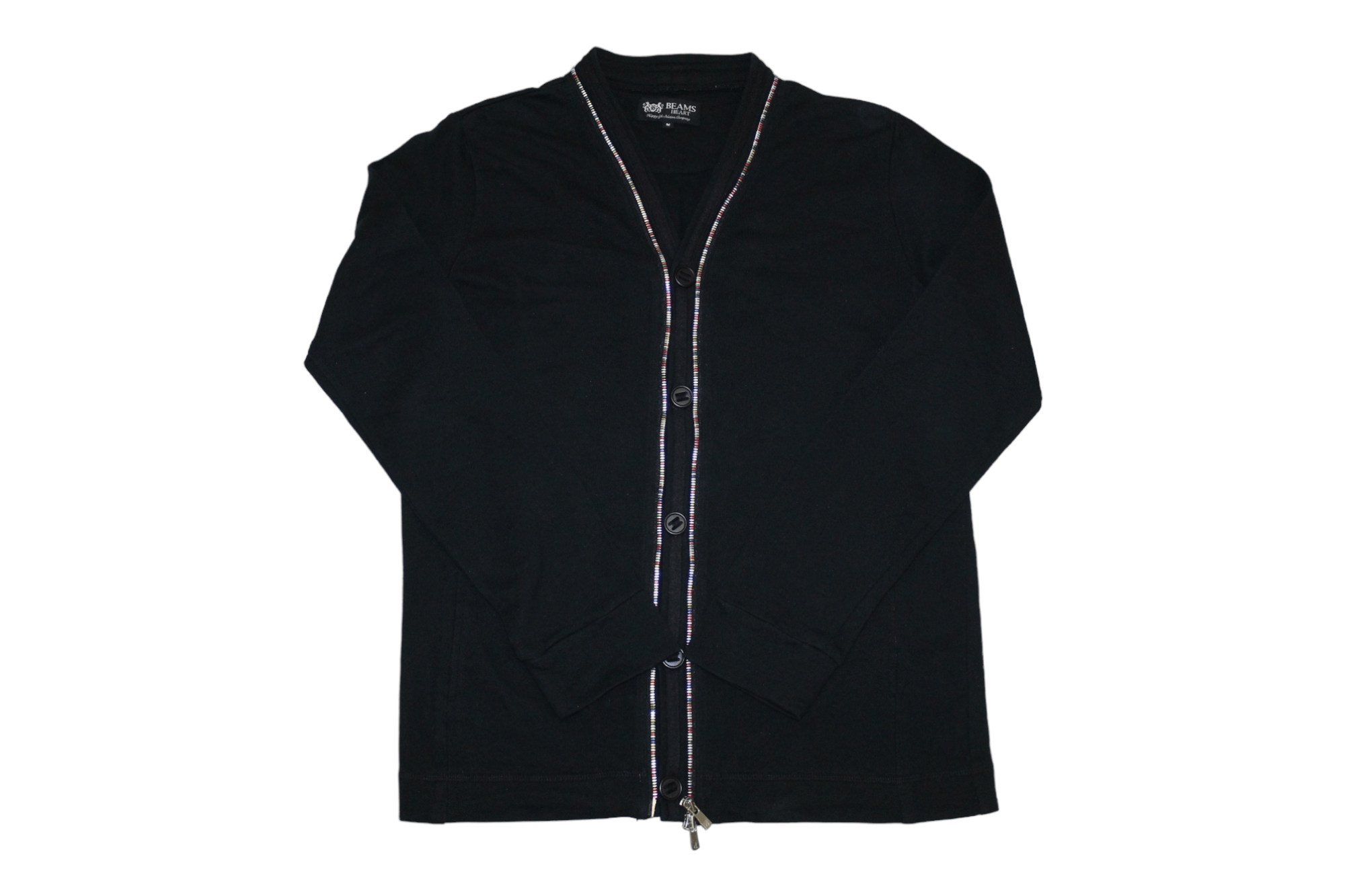 Beams Plus VTG Beams Heart Buttons Up multicolor zipper Cardigan Size US M / EU 48-50 / 2 - 1 Thumbnail