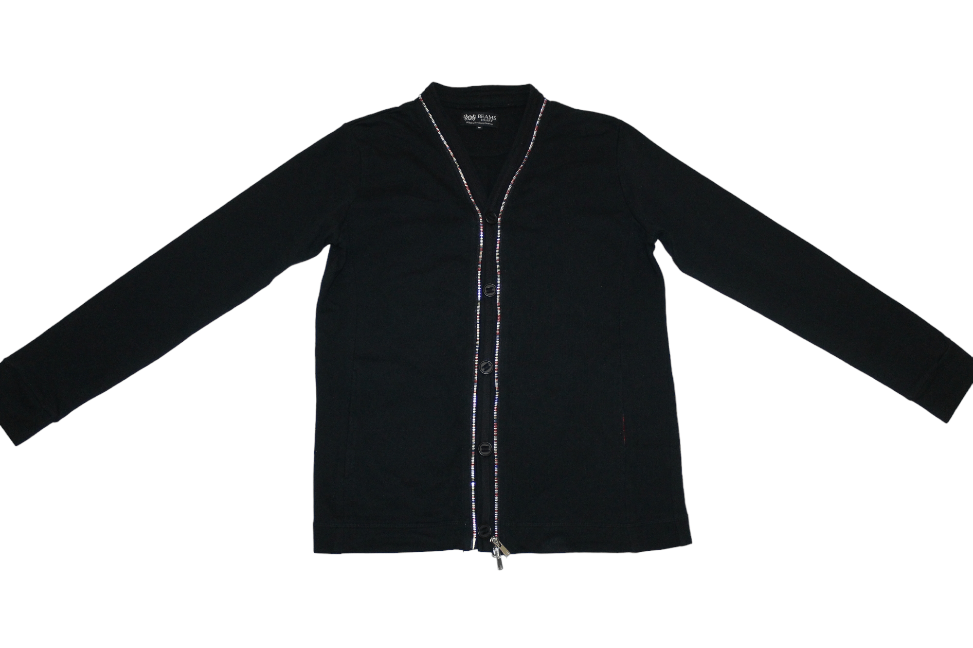 Beams Plus VTG Beams Heart Buttons Up multicolor zipper Cardigan Size US M / EU 48-50 / 2 - 16 Thumbnail