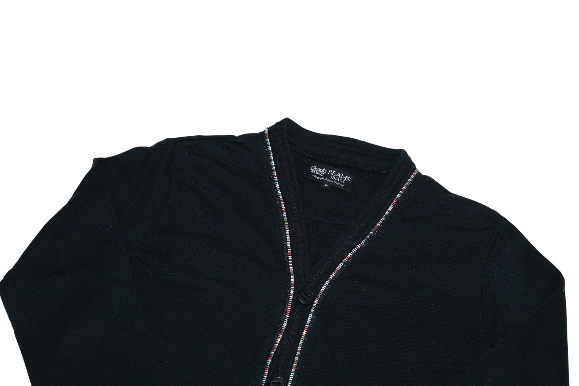 Beams Plus VTG Beams Heart Buttons Up multicolor zipper Cardigan Size US M / EU 48-50 / 2 - 2 Thumbnail