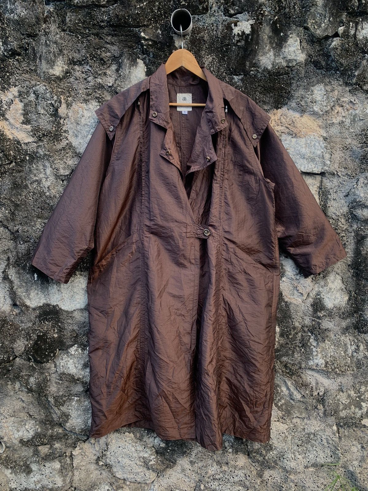 Japanese Brand × Vintage Vintage Nylon Long Jacket By Parienne Size US L / EU 52-54 / 3 - 1 Thumbnail