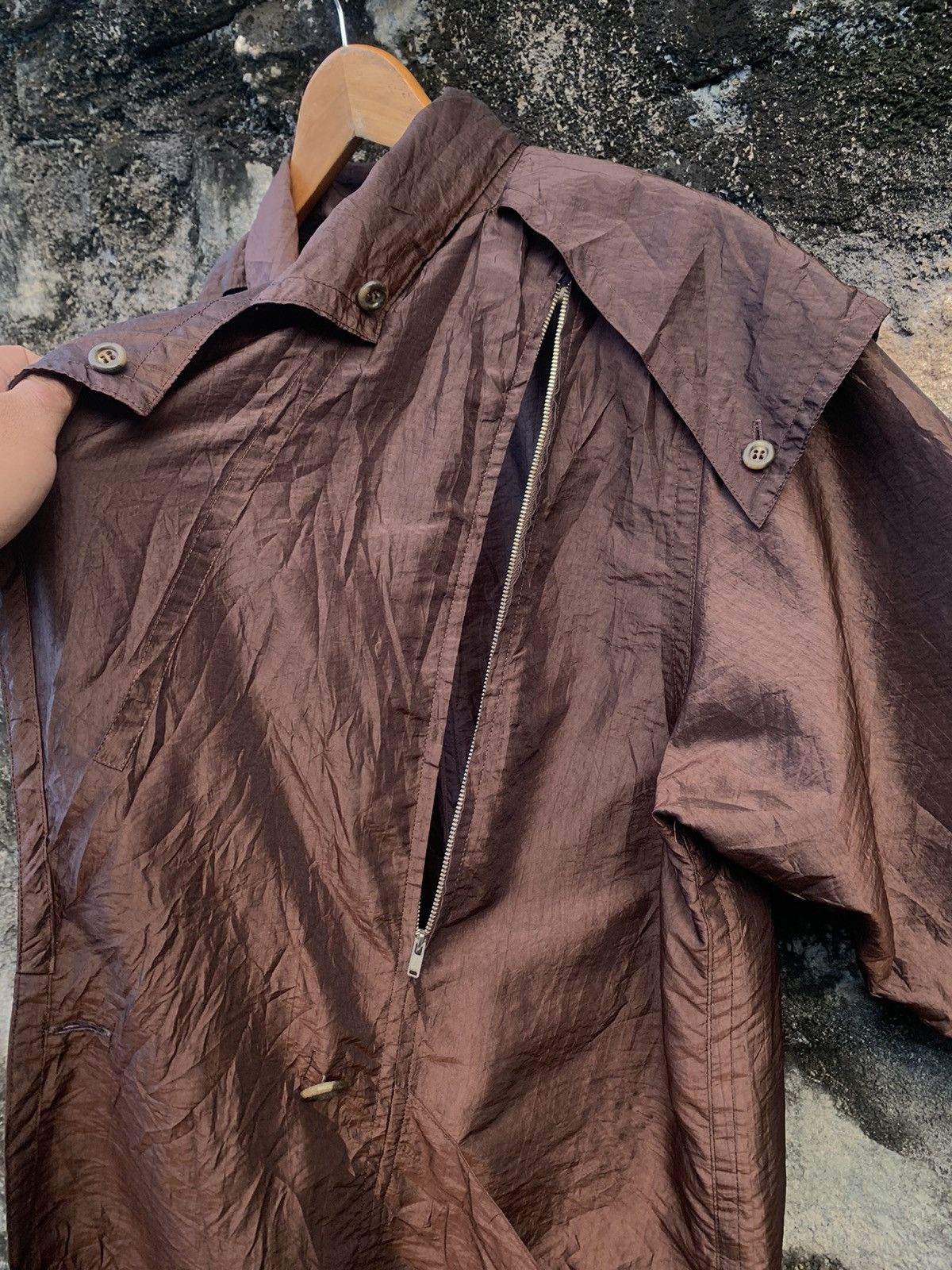 Japanese Brand × Vintage Vintage Nylon Long Jacket By Parienne Size US L / EU 52-54 / 3 - 2 Thumbnail