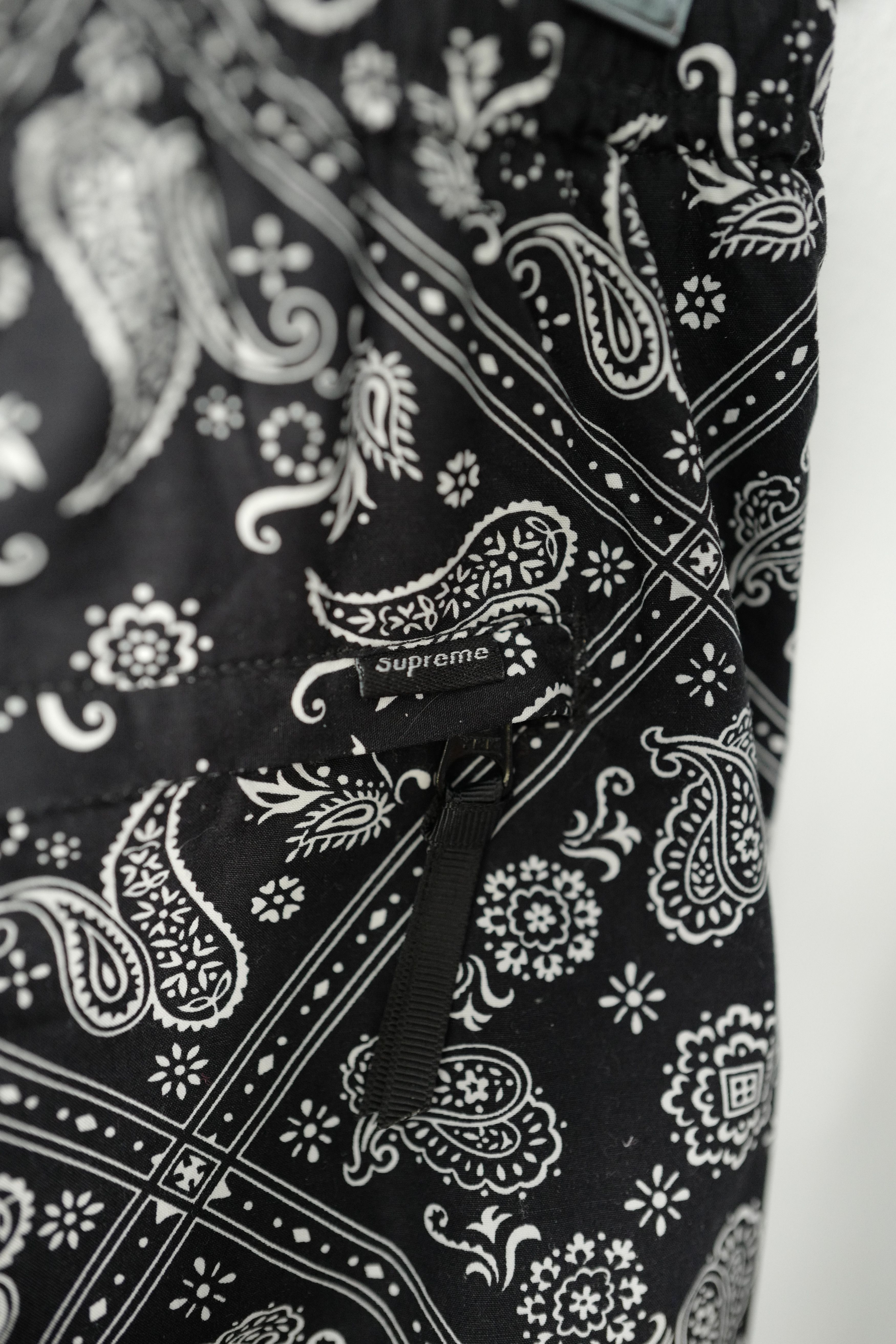 Supreme Bandana Track Pants (Black) Size US 32 / EU 48 - 3 Thumbnail