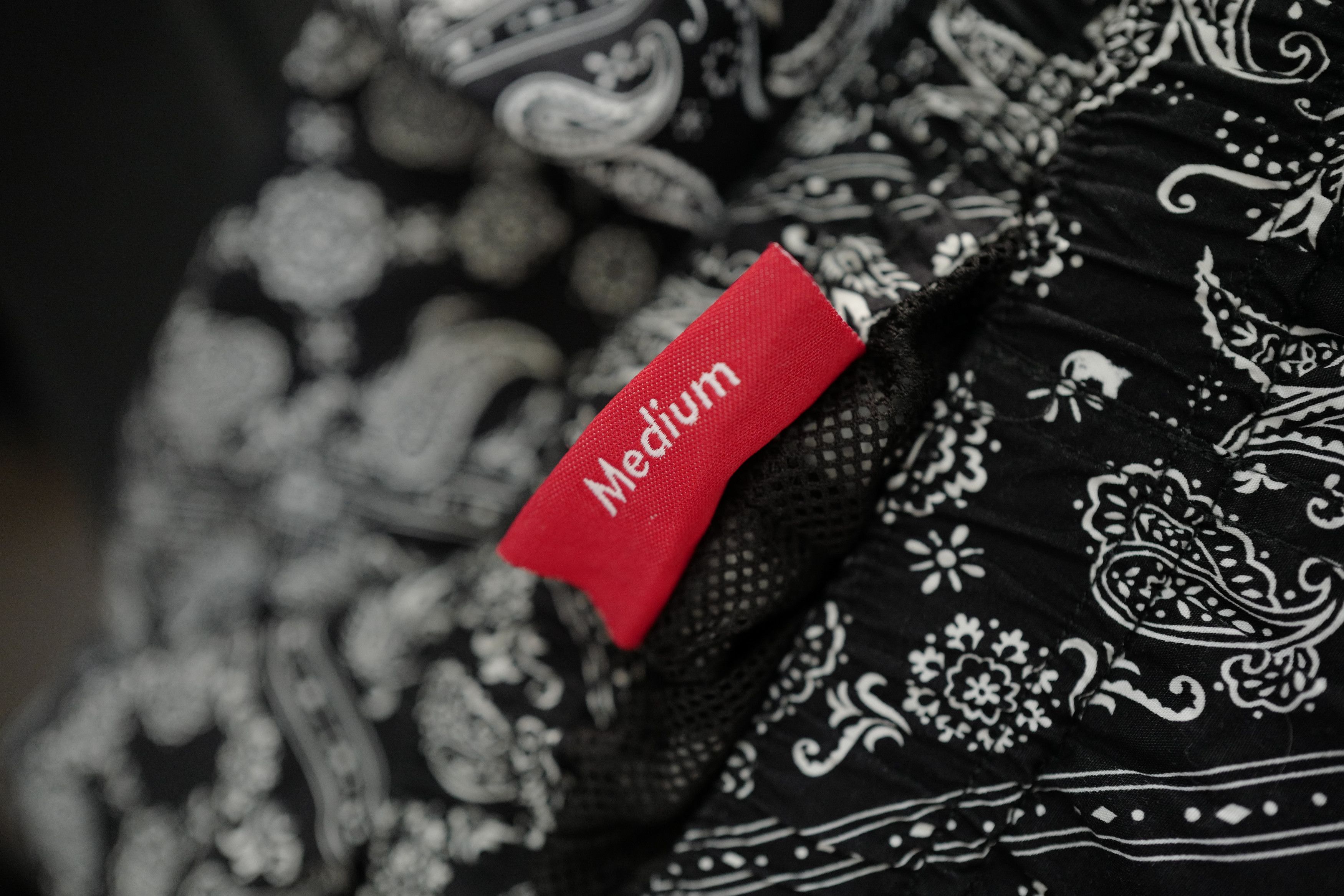 Supreme Bandana Track Pants (Black) Size US 32 / EU 48 - 6 Thumbnail