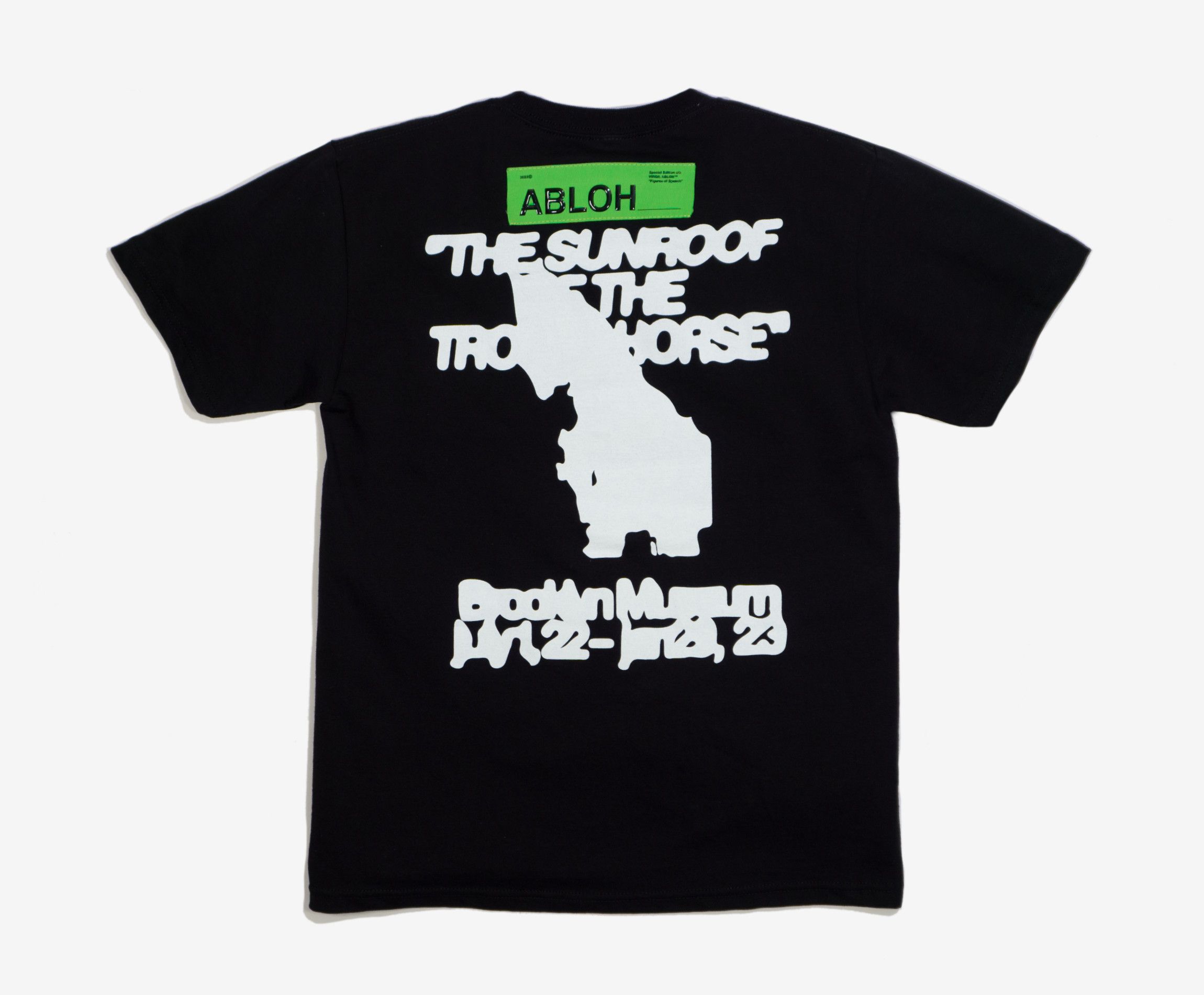 image of Champion x Virgil Abloh Brooklyn Museum Fos Trojan Horse T-Shirt in Black, Men's (Size Large)