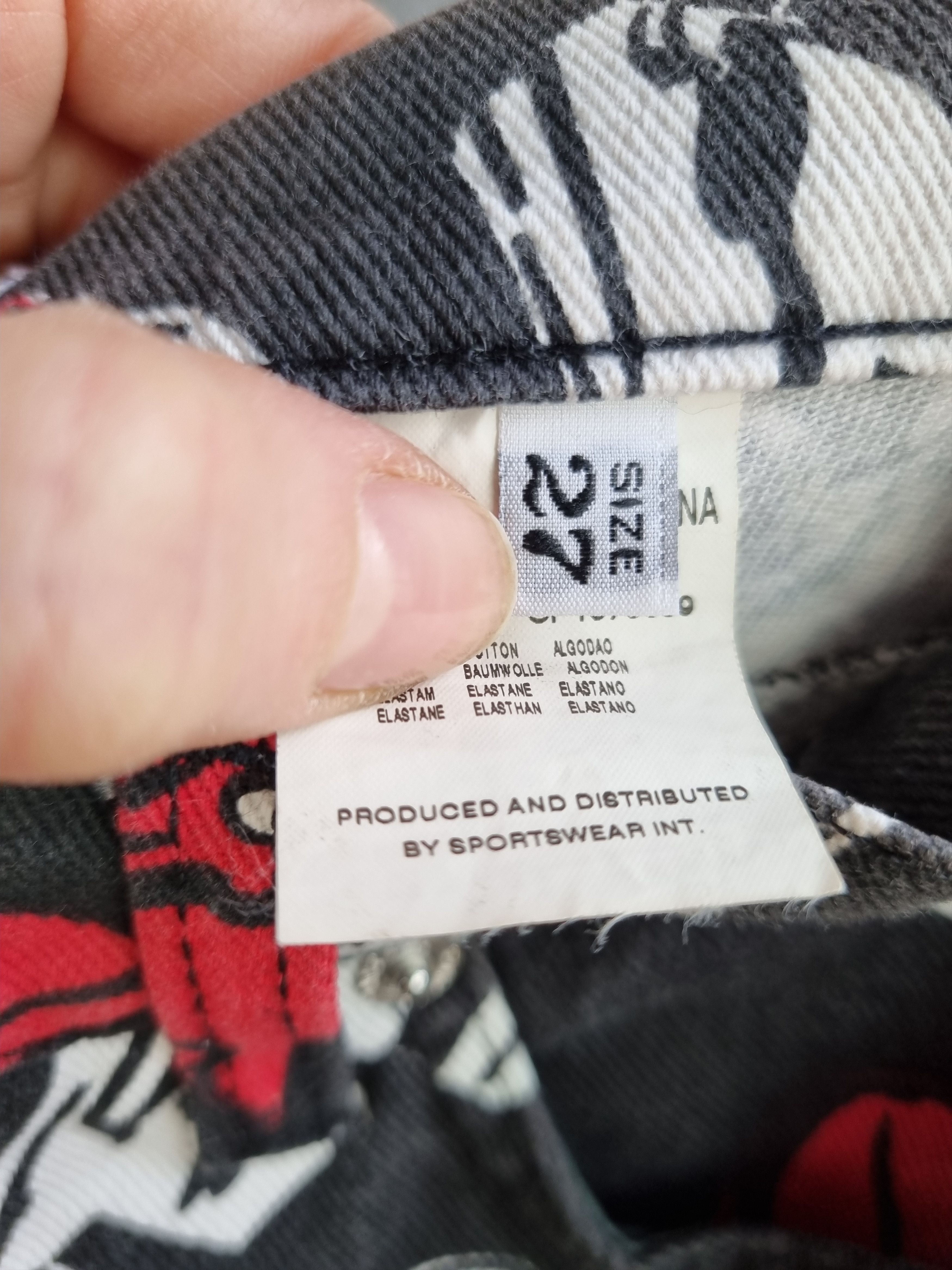 Moschino Rare MOSCHINO Flared Allover Print Denim Jeans Size 27" / US 4 / IT 40 - 12 Thumbnail