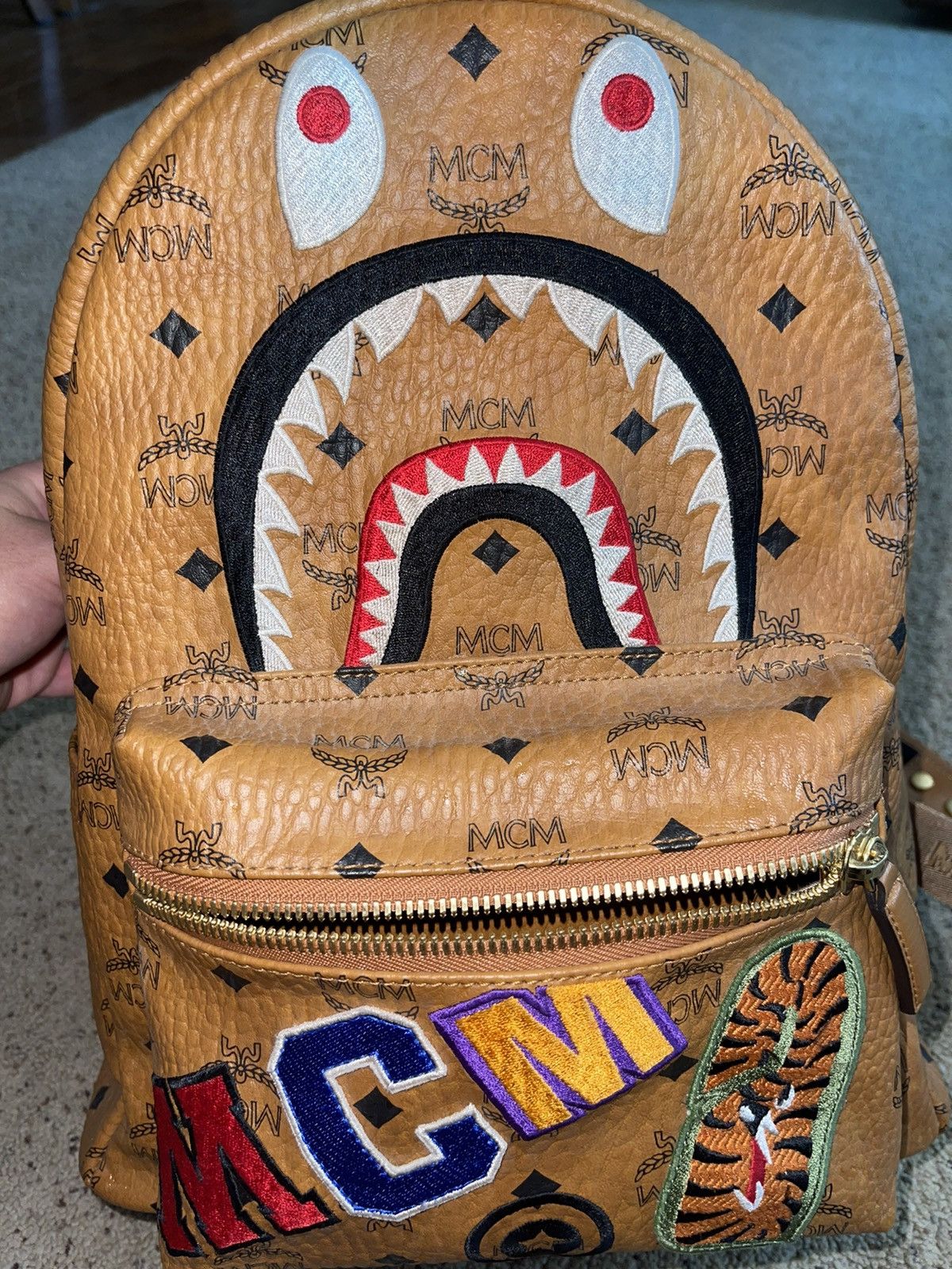 Bape × MCM MCM x BAPE Shark Stark Backpack Size ONE SIZE - 8 Thumbnail