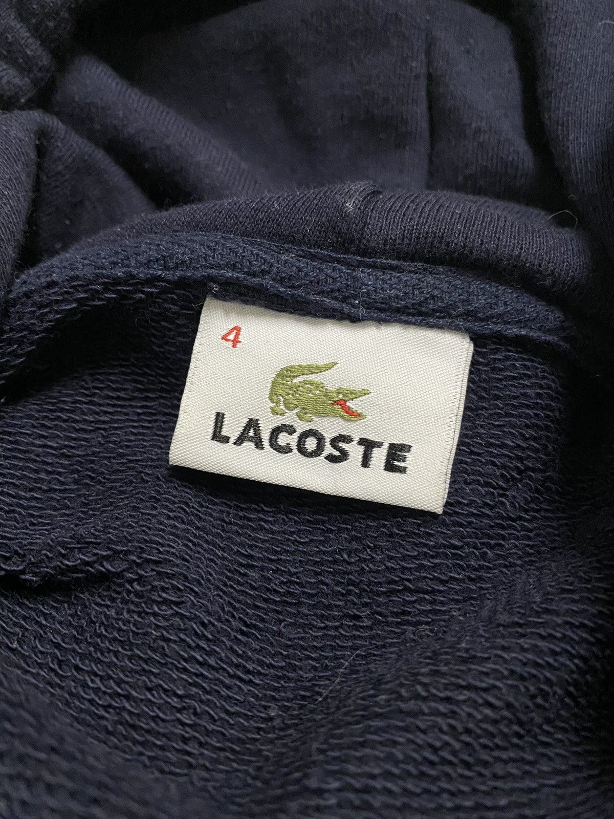 Japanese Brand × Lacoste × Vintage VINTAGE LACOSTE HOODIE WITH BIG LOGO Size US M / EU 48-50 / 2 - 4 Thumbnail
