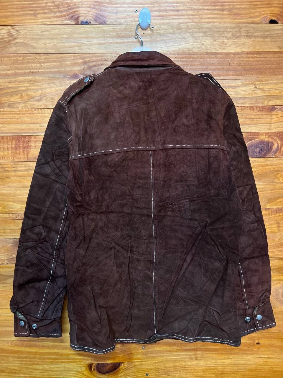 Leather 🔥STEALS🔥VINTAGE 70s SUEDE LEATHER JACKET RETRO COLLAR Size US M / EU 48-50 / 2 - 10 Thumbnail