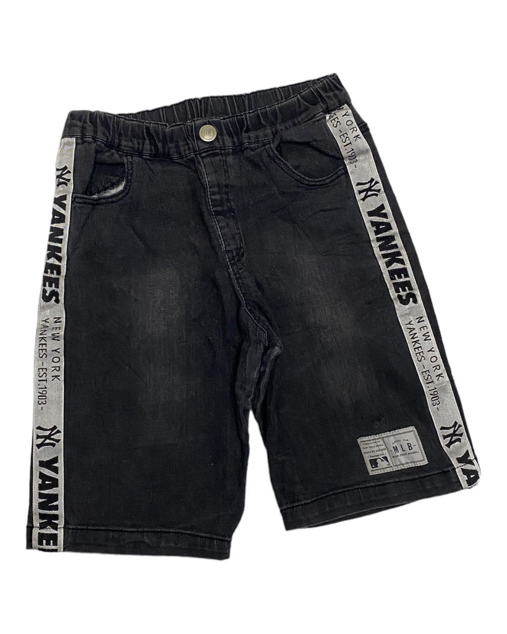 MLB 🔥VINTAGE NEW YORK YANKEES MLB BLACK FADED SHORT PANTS Size US 28 / EU 44 - 2 Thumbnail