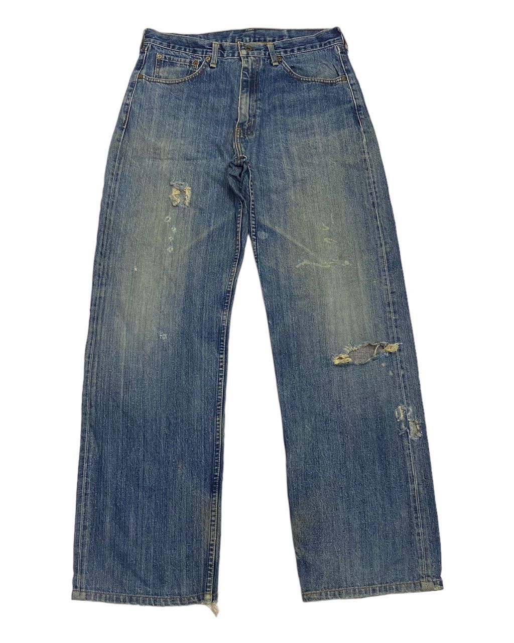 Japanese Brand × Levi's 🔥VINTAGE LEVIS 504 JAPAN DISTRESSED BAGGY DENIM JEANS Size US 33 - 1 Thumbnail