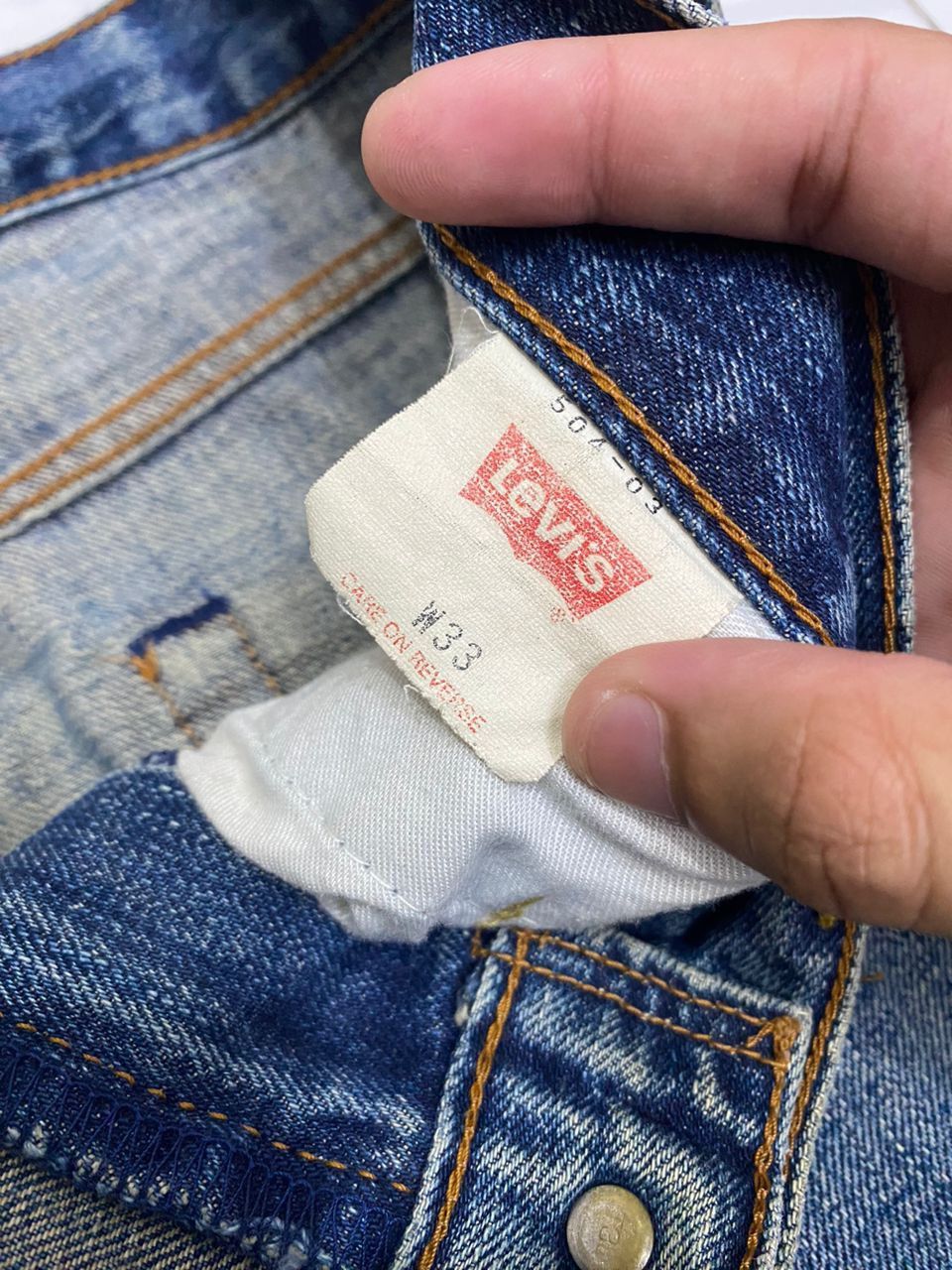 Japanese Brand × Levi's 🔥VINTAGE LEVIS 504 JAPAN DISTRESSED BAGGY DENIM JEANS Size US 33 - 9 Thumbnail