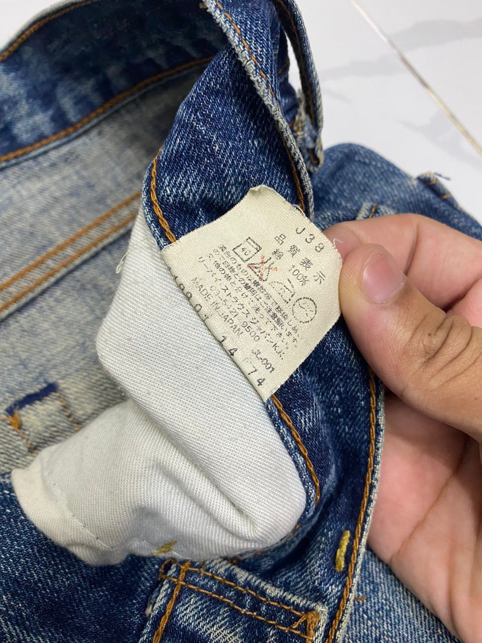 Japanese Brand × Levi's 🔥VINTAGE LEVIS 504 JAPAN DISTRESSED BAGGY DENIM JEANS Size US 33 - 10 Thumbnail
