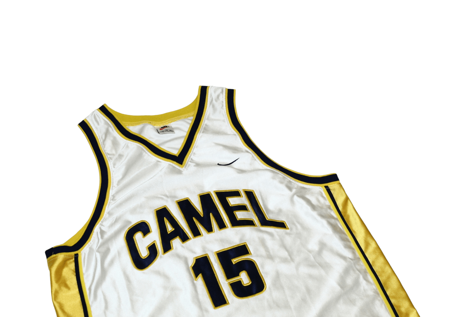 Nike 🔥 RARE VTG 🔥 Nike x Camel #15 big logo basketball jersey Size US XL / EU 56 / 4 - 2 Thumbnail
