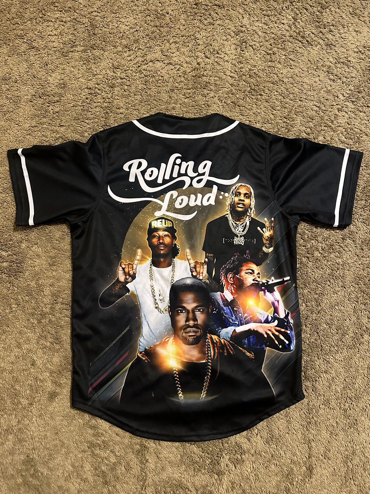 Vintage Hip Hop Rolling Loud Baseball Jersey 2022 size XXL