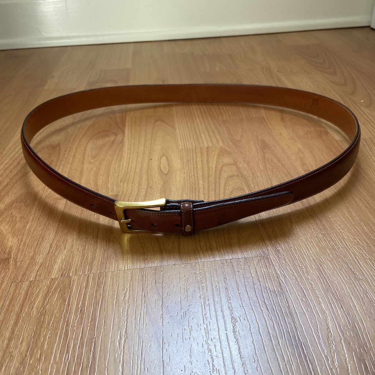 Trafalgar Men’s Hand Polished Cortina Leather Belt 40/100