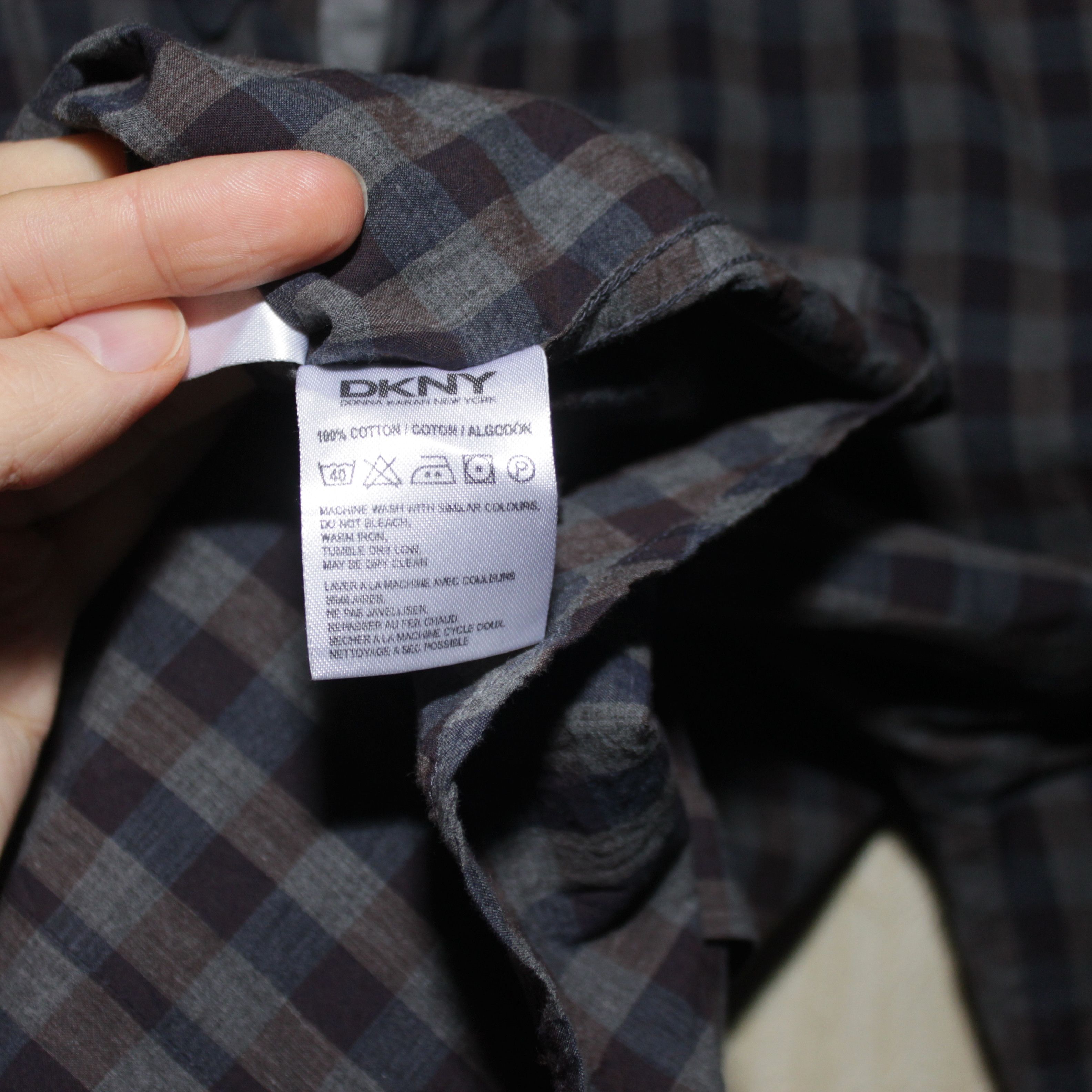 DKNY DKNY Donna Karan New York Shirt Gray Size M Cotton Size US M / EU 48-50 / 2 - 5 Thumbnail