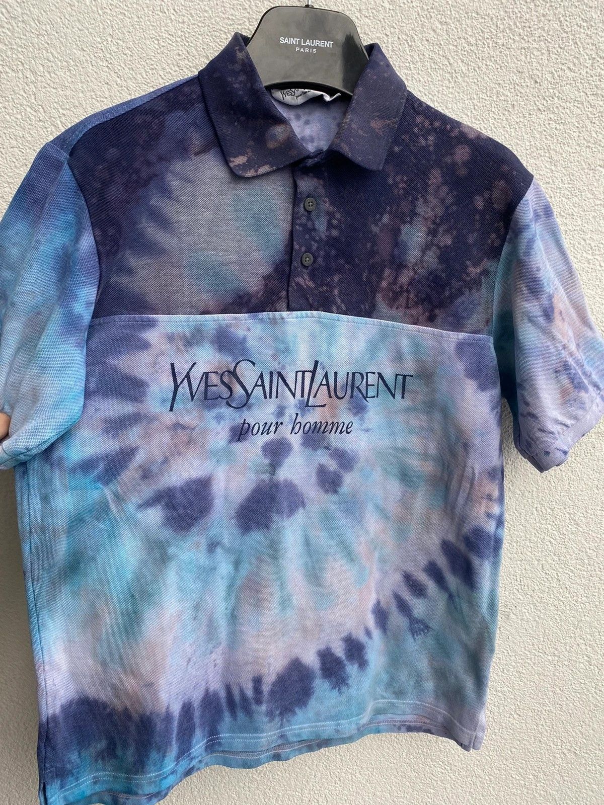 YSL Polo Tie Dye Yves Saint Laurent Polo