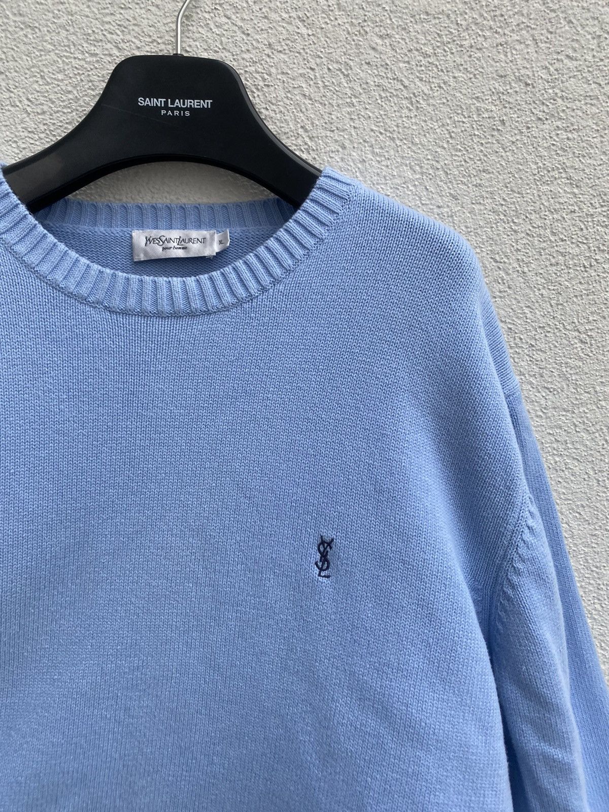 Yves Saint Laurent Blue YSL Sweater Knit Size US XL / EU 56 / 4 - 1 Thumbnail