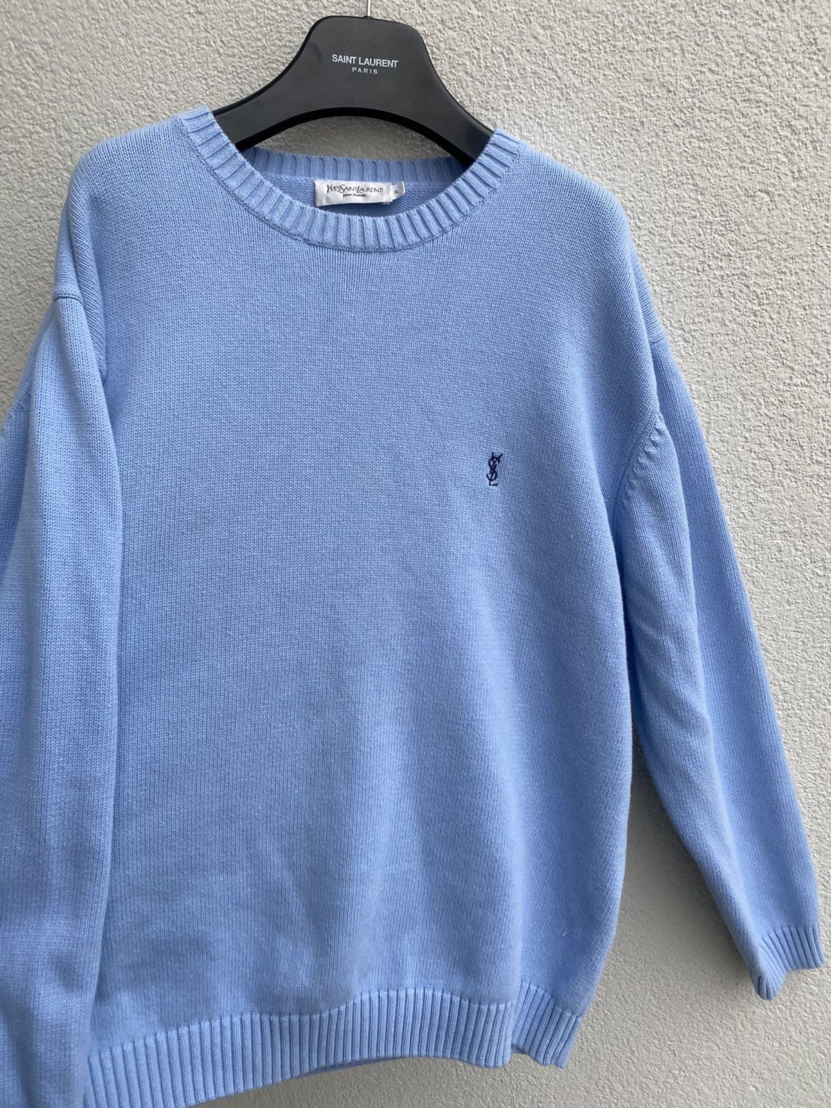 Yves Saint Laurent Blue YSL Sweater Knit Size US XL / EU 56 / 4 - 5 Thumbnail