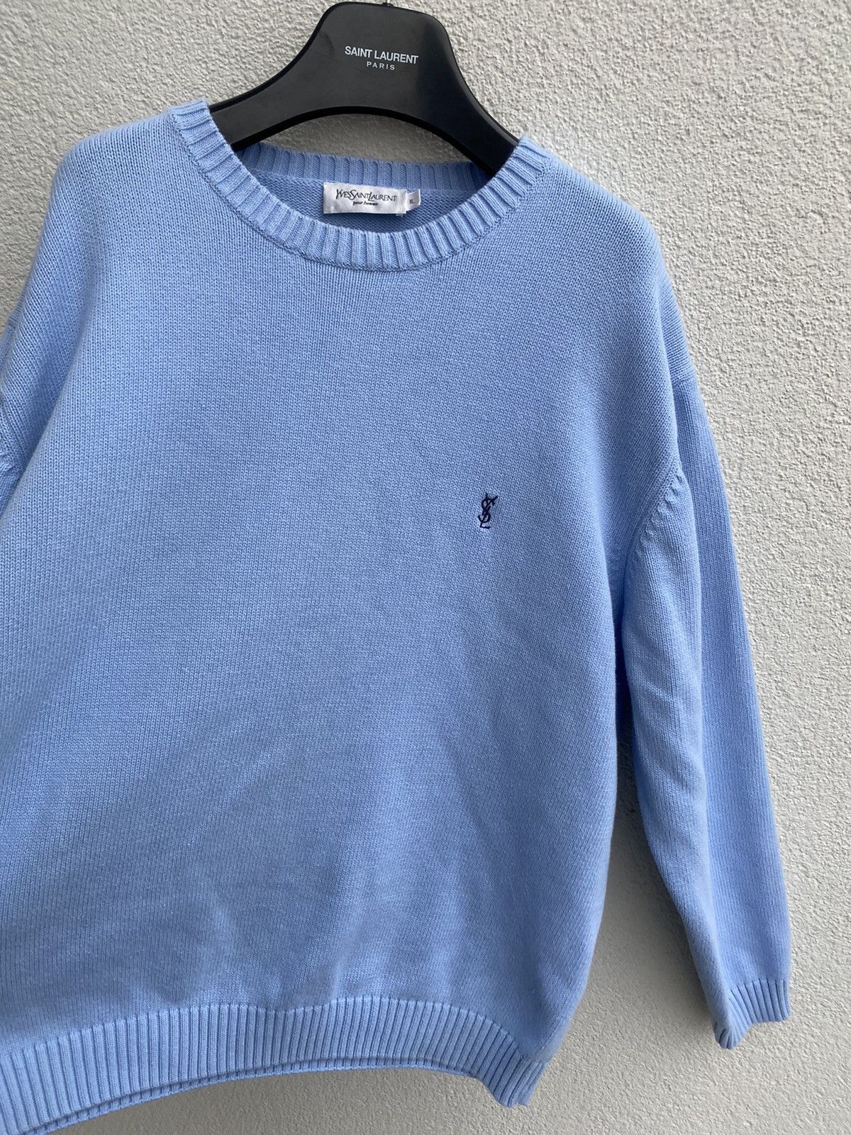 Yves Saint Laurent Blue YSL Sweater Knit Size US XL / EU 56 / 4 - 13 Thumbnail