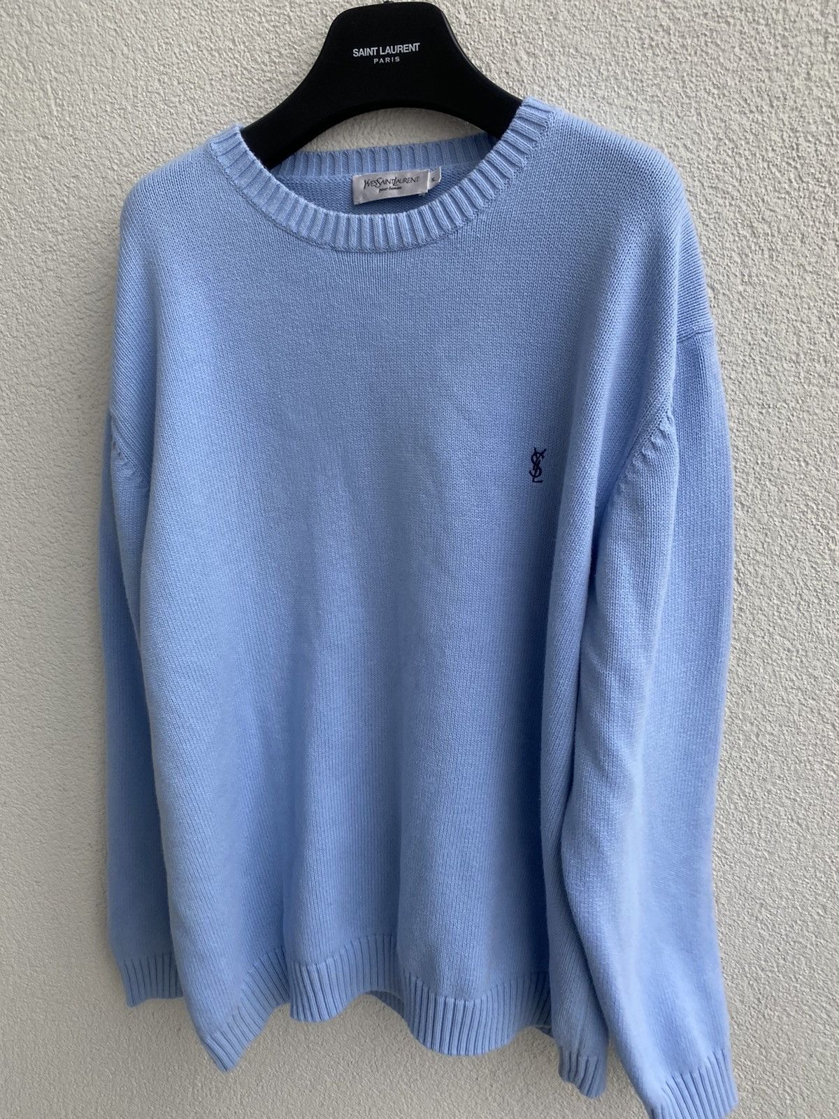Yves Saint Laurent Blue YSL Sweater Knit Size US XL / EU 56 / 4 - 14 Thumbnail