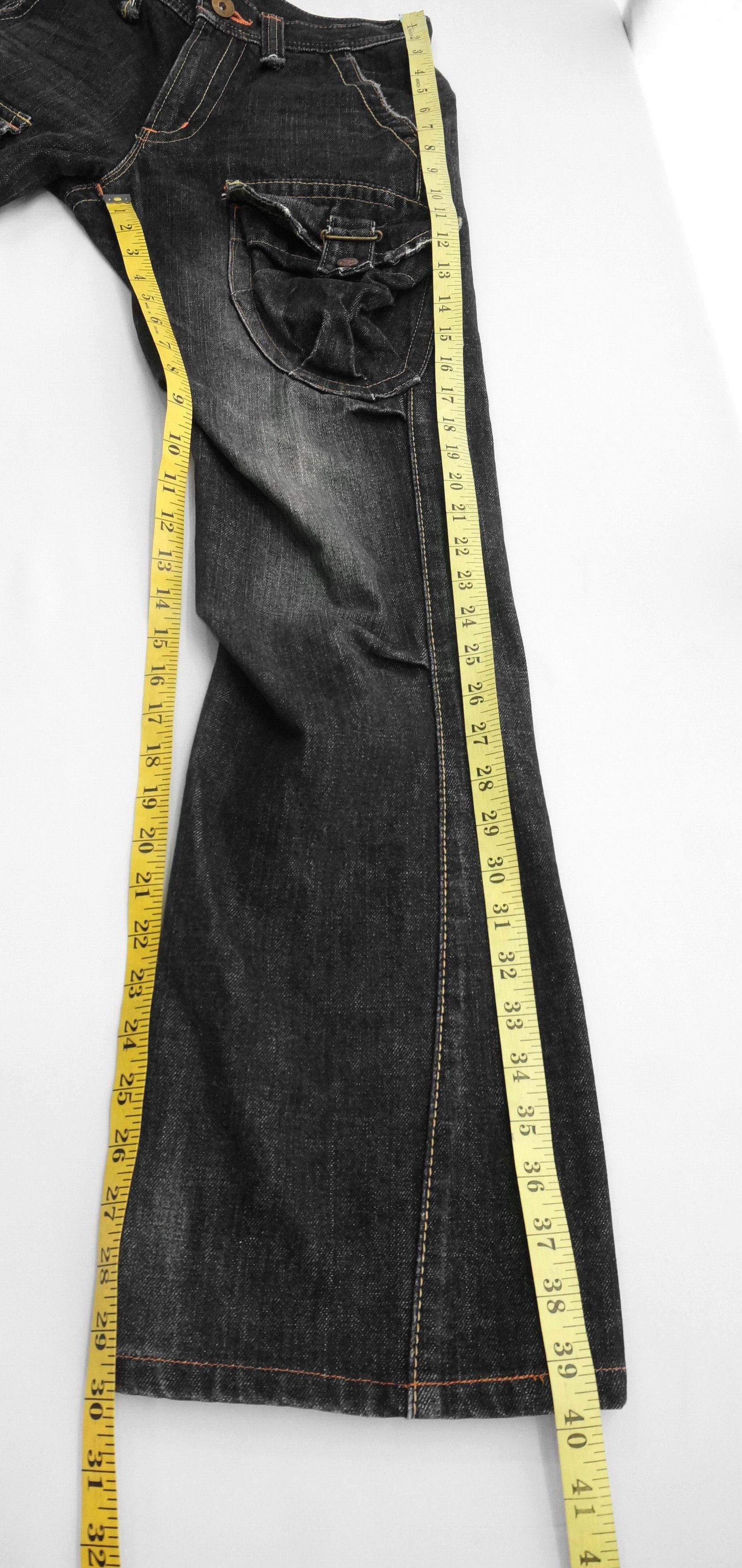 Edwin 🔥FIRE🔥 EDWIN 503 Black Flared Cargo Jeans Size US 28 / EU 44 - 16 Thumbnail