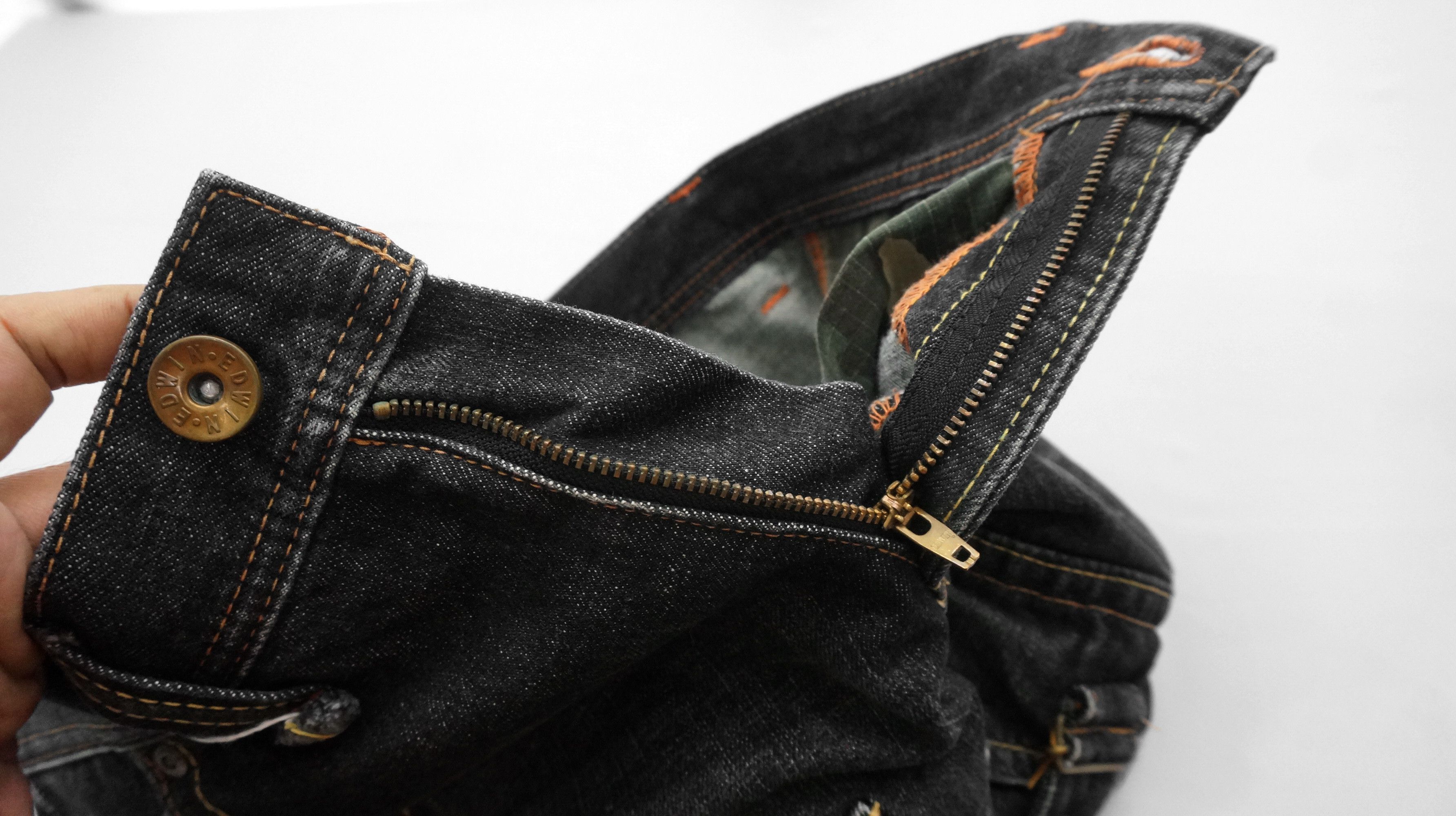 Edwin 🔥FIRE🔥 EDWIN 503 Black Flared Cargo Jeans Size US 28 / EU 44 - 20 Thumbnail