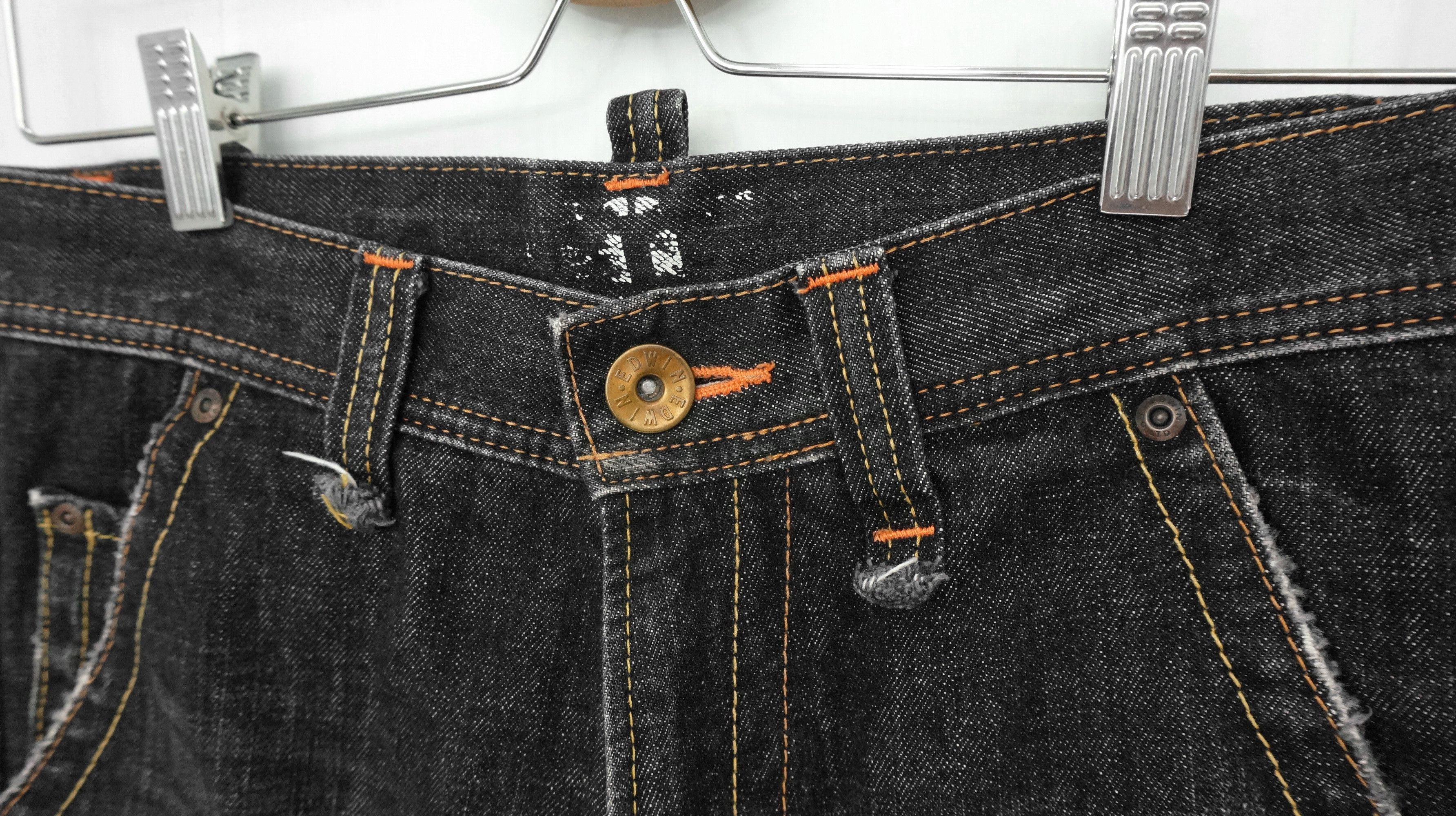 Edwin 🔥FIRE🔥 EDWIN 503 Black Flared Cargo Jeans Size US 28 / EU 44 - 7 Thumbnail