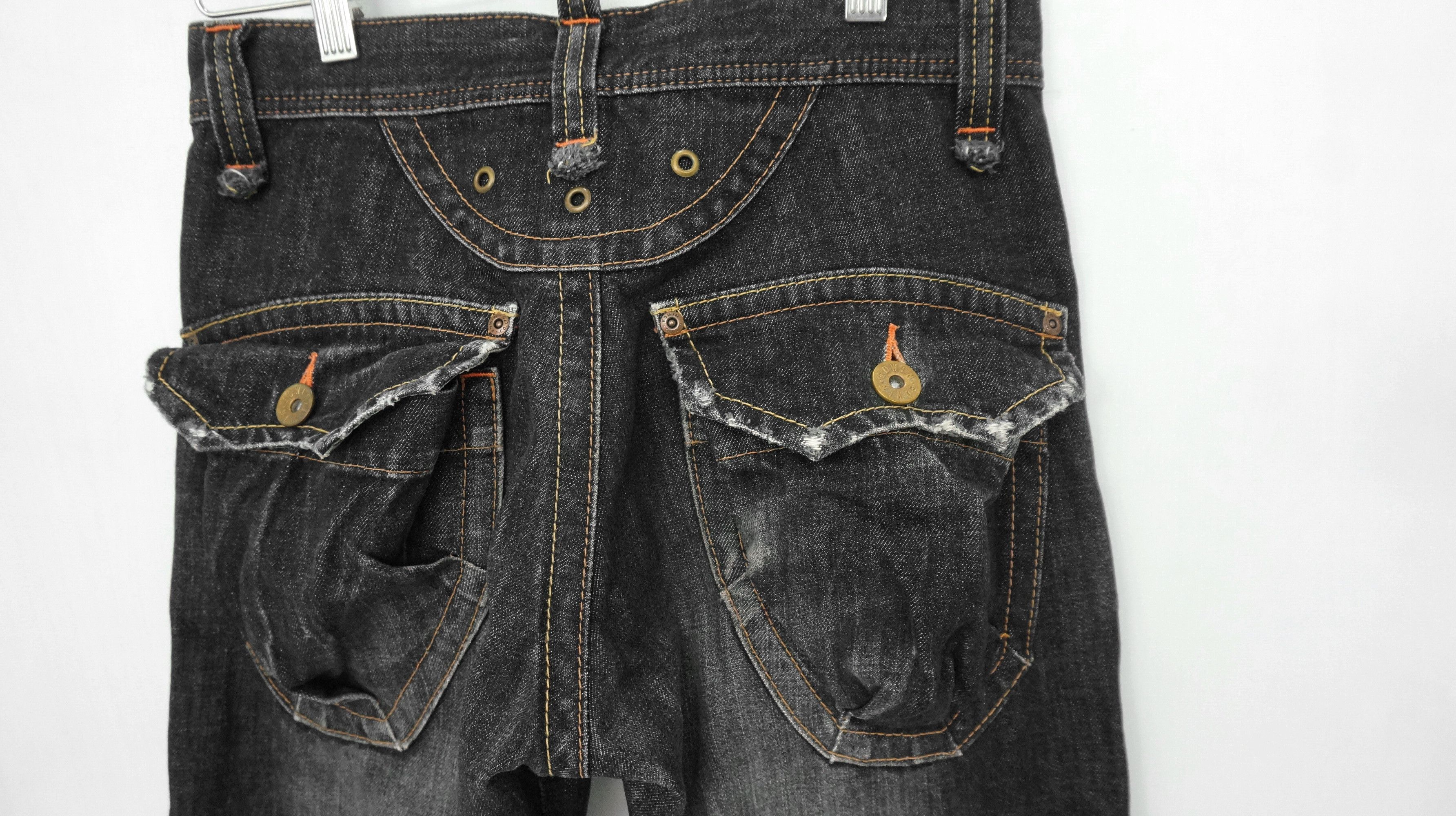 Edwin 🔥FIRE🔥 EDWIN 503 Black Flared Cargo Jeans Size US 28 / EU 44 - 11 Thumbnail