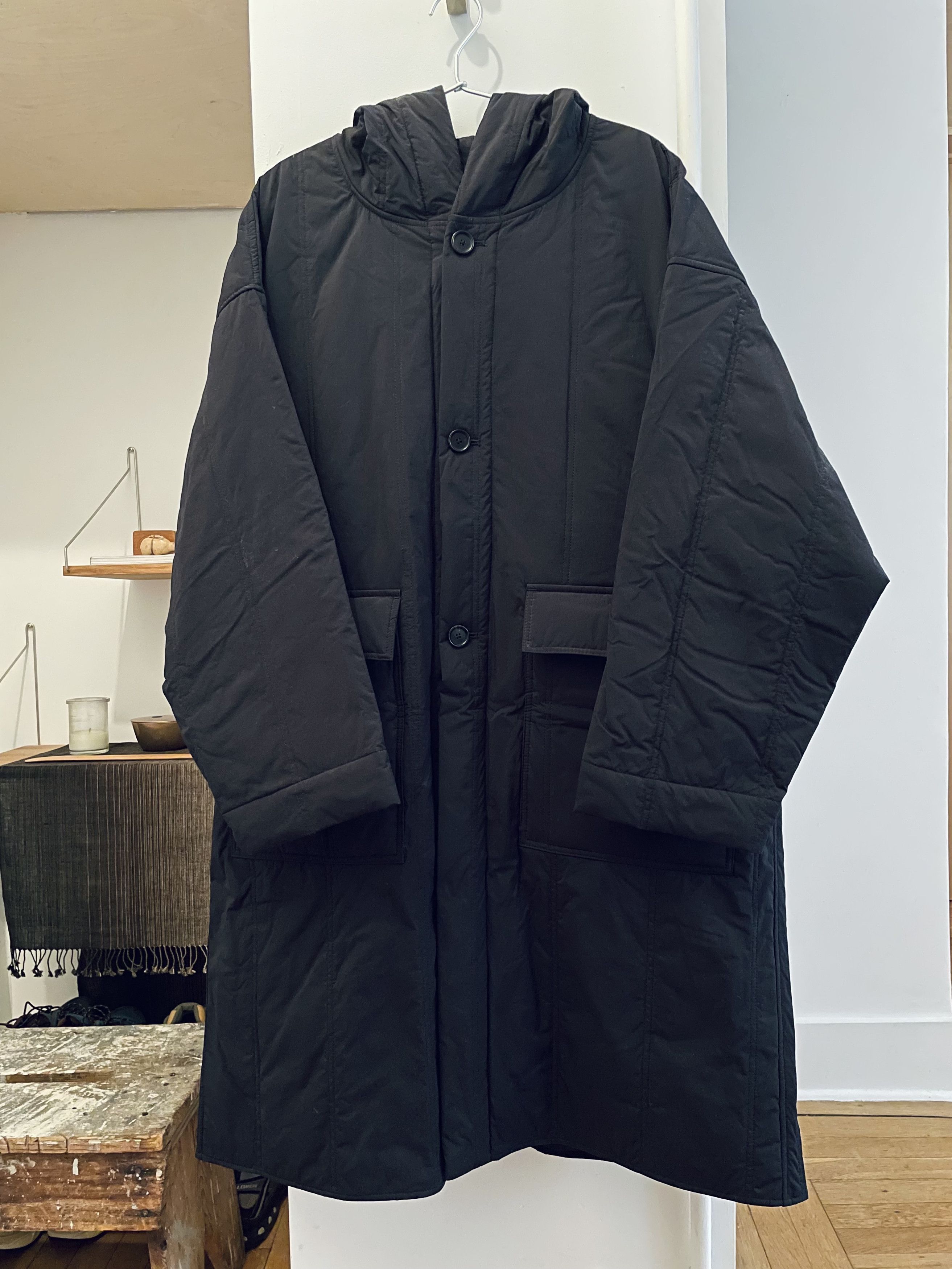 s.k. manor hill Canopy Coat – Black Quilted Nylon Size US S / EU 44-46 / 1 - 1 Thumbnail