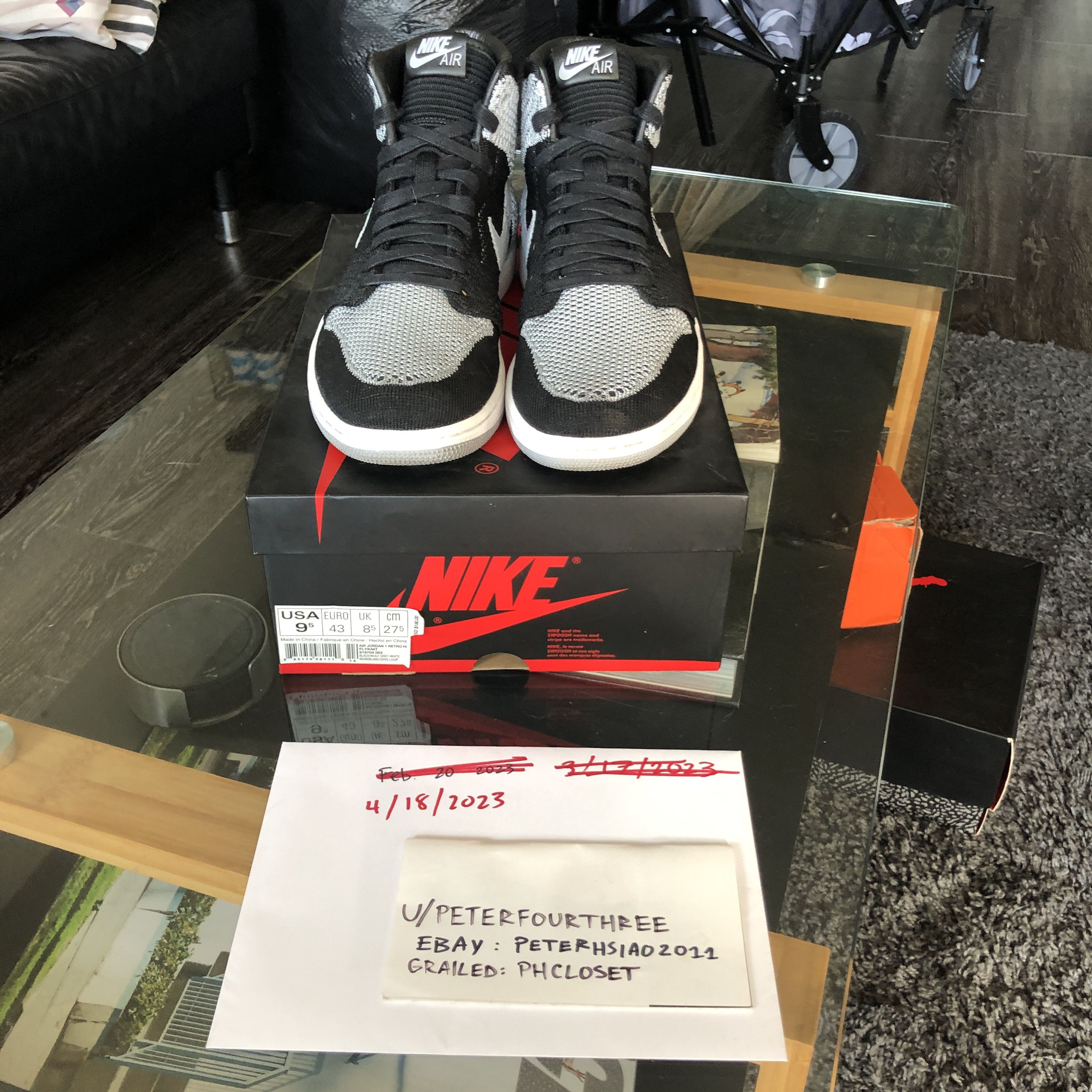 flyknit shadow jordan 1