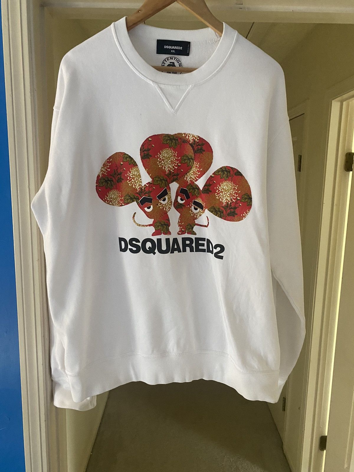 Dsquared2 logo print cotton crewneck sweater DS2 🇮🇹
