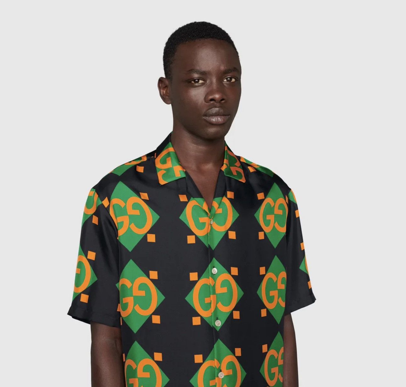 Gucci 💥FINAL💥BNWT GUCCI Geometric GG Silk Bowling Shirt Oversized Size US S / EU 44-46 / 1 - 1 Thumbnail