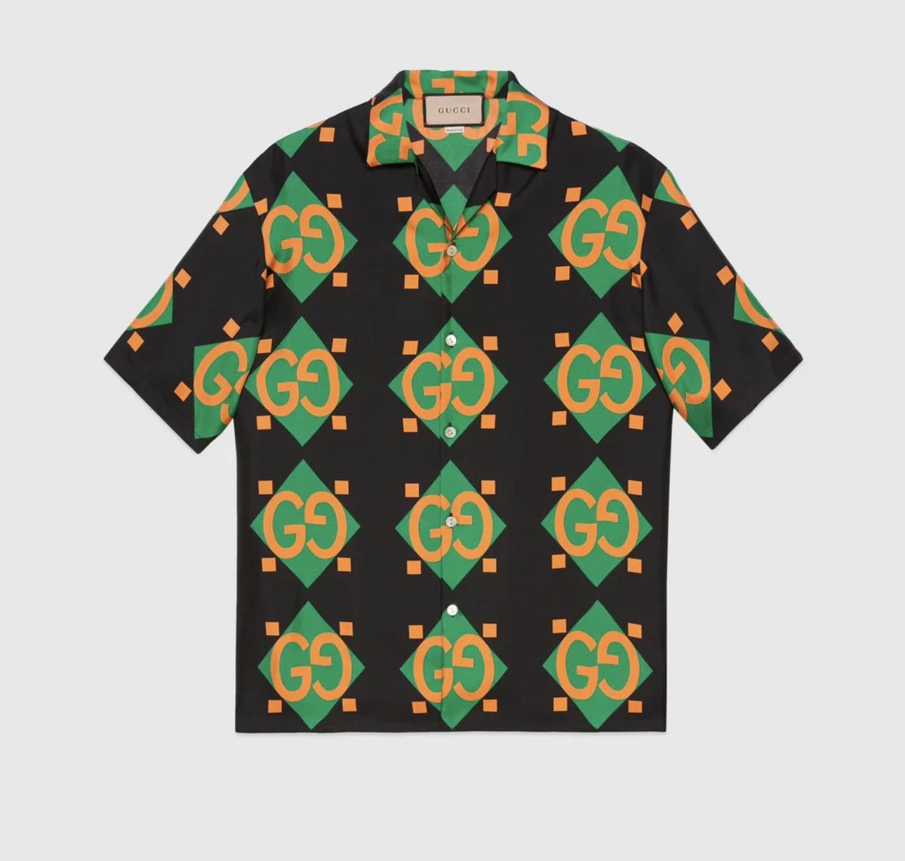 Gucci 💥FINAL💥BNWT GUCCI Geometric GG Silk Bowling Shirt Oversized Size US S / EU 44-46 / 1 - 2 Thumbnail