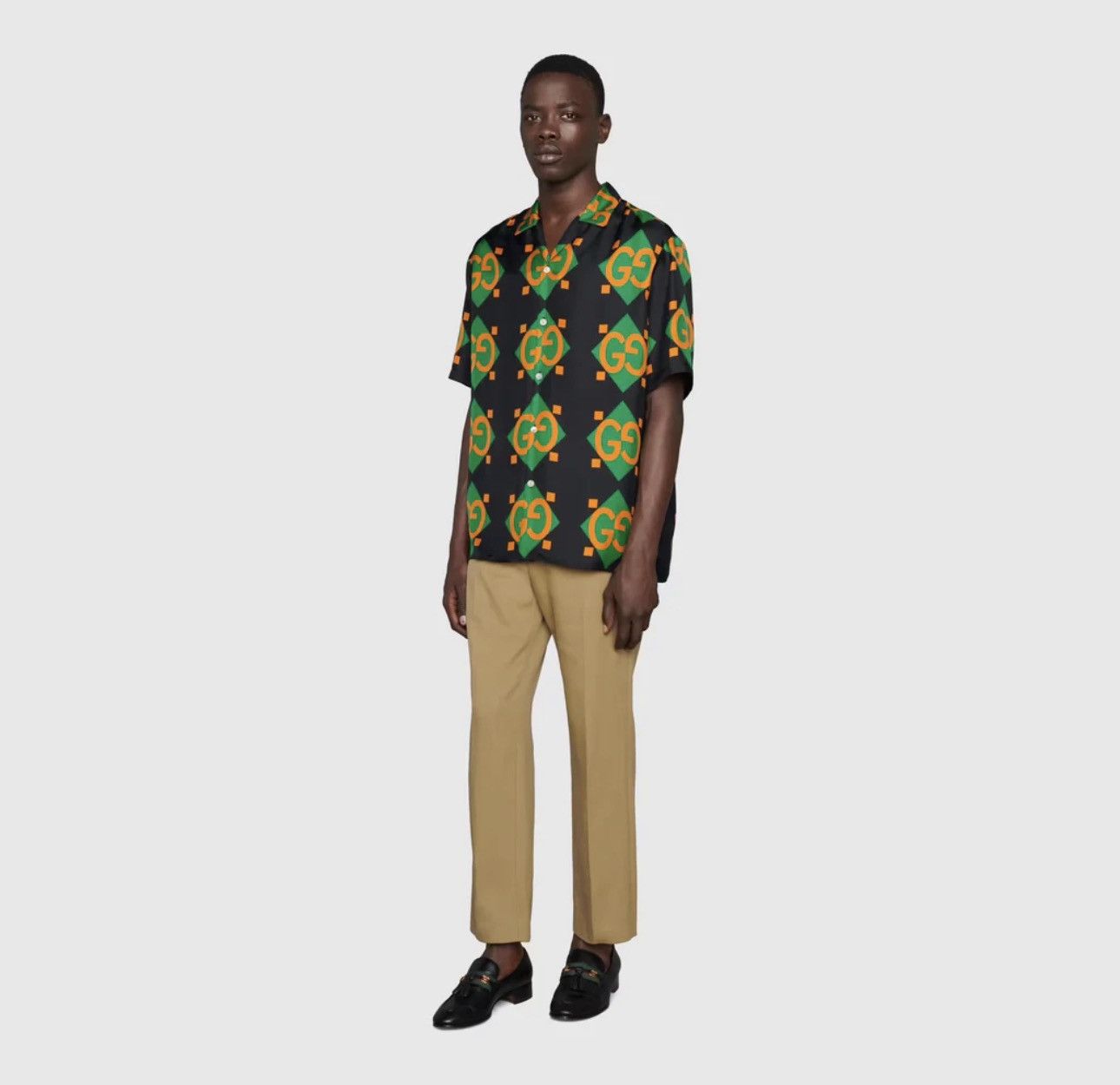 Gucci 💥FINAL💥BNWT GUCCI Geometric GG Silk Bowling Shirt Oversized Size US S / EU 44-46 / 1 - 4 Thumbnail