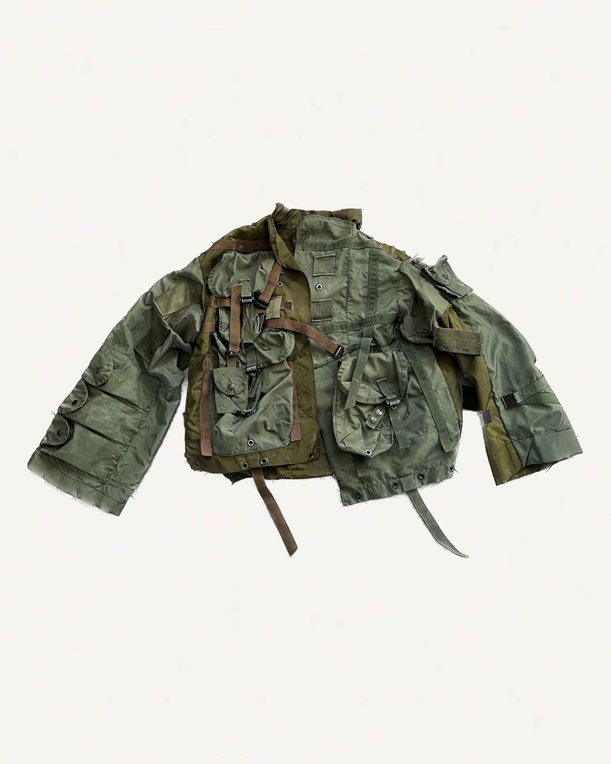 Pre-owned Custom X Vintage Dustygreenduty Boxy Us Army Camo Custom Reworked Jacket In Green