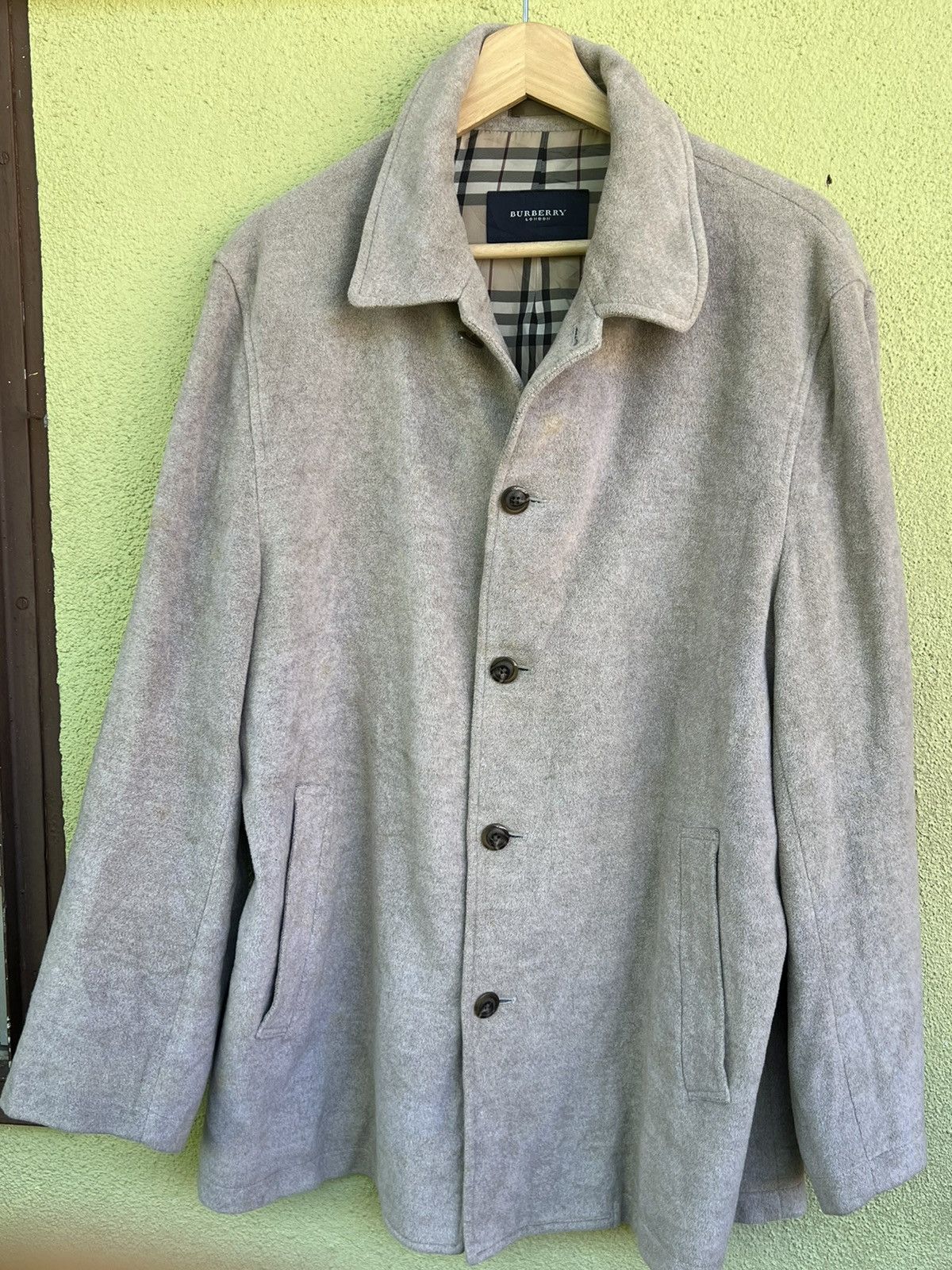 Burberry × Vintage Burberry wool jacket vintage single breasted soft wool Size US L / EU 52-54 / 3 - 1 Thumbnail