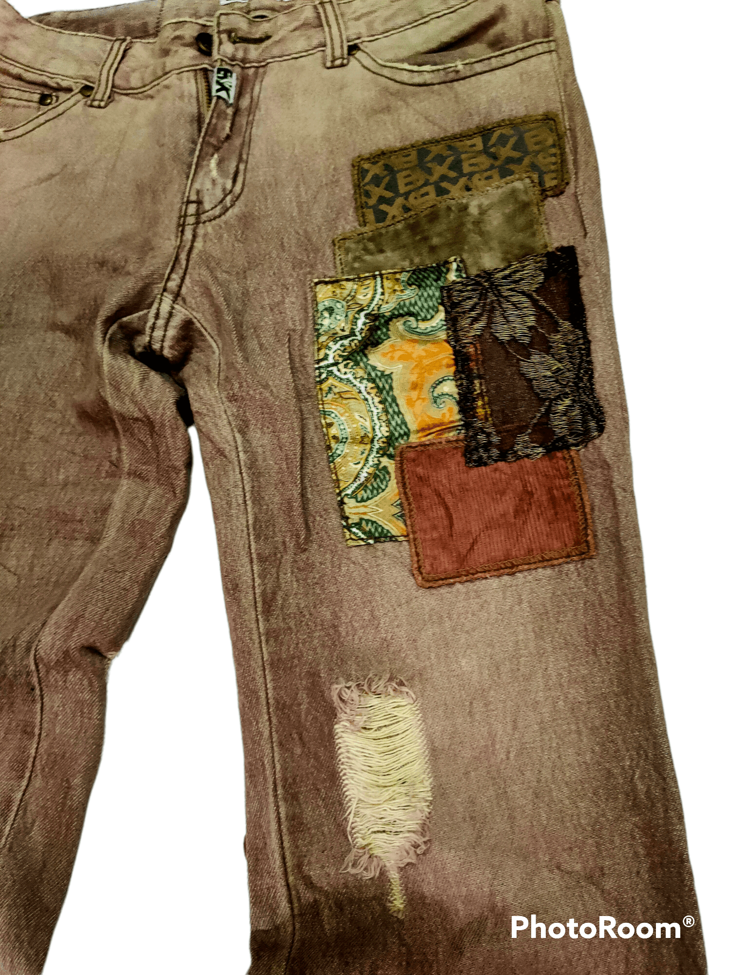 Vintage VINTAGE BNX denim patchwork distressed inspired kapital Size US 30 / EU 46 - 4 Thumbnail