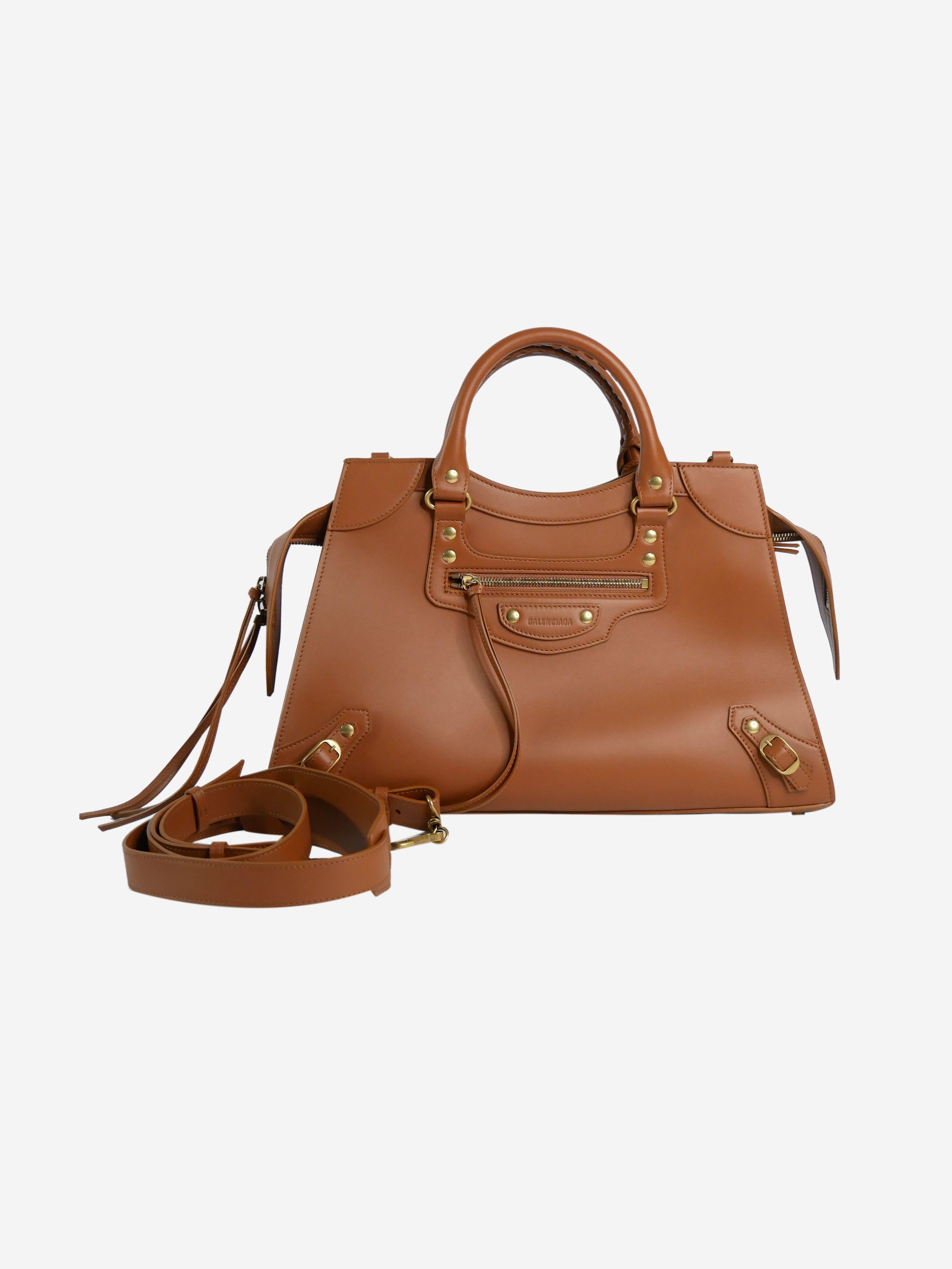 Brown Neo Classic City bag with gold hardware