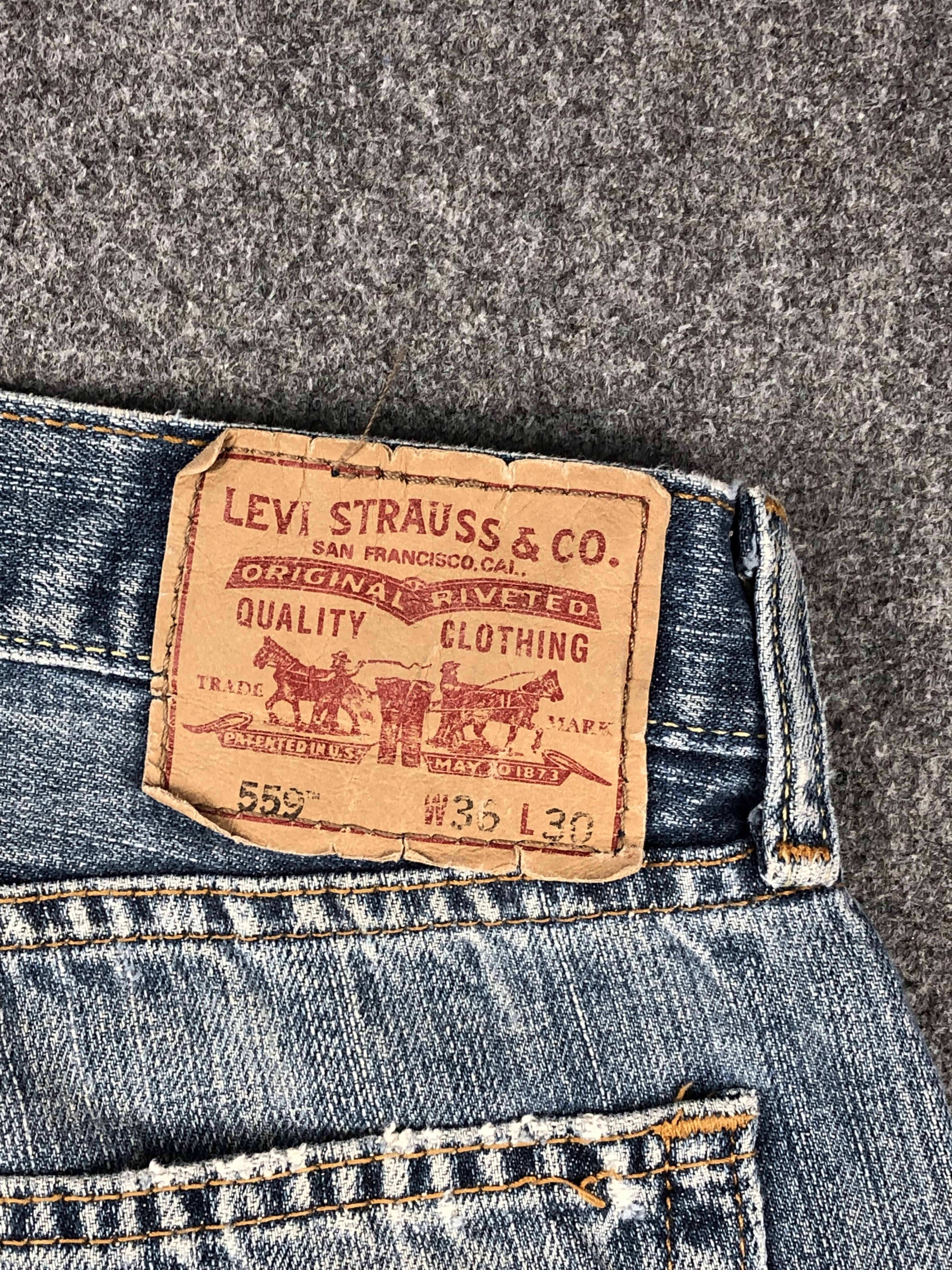 Levi's Vintage Levis 559 Faded Blue Jeans DP2272 Size US 36 / EU 52 - 5 Thumbnail