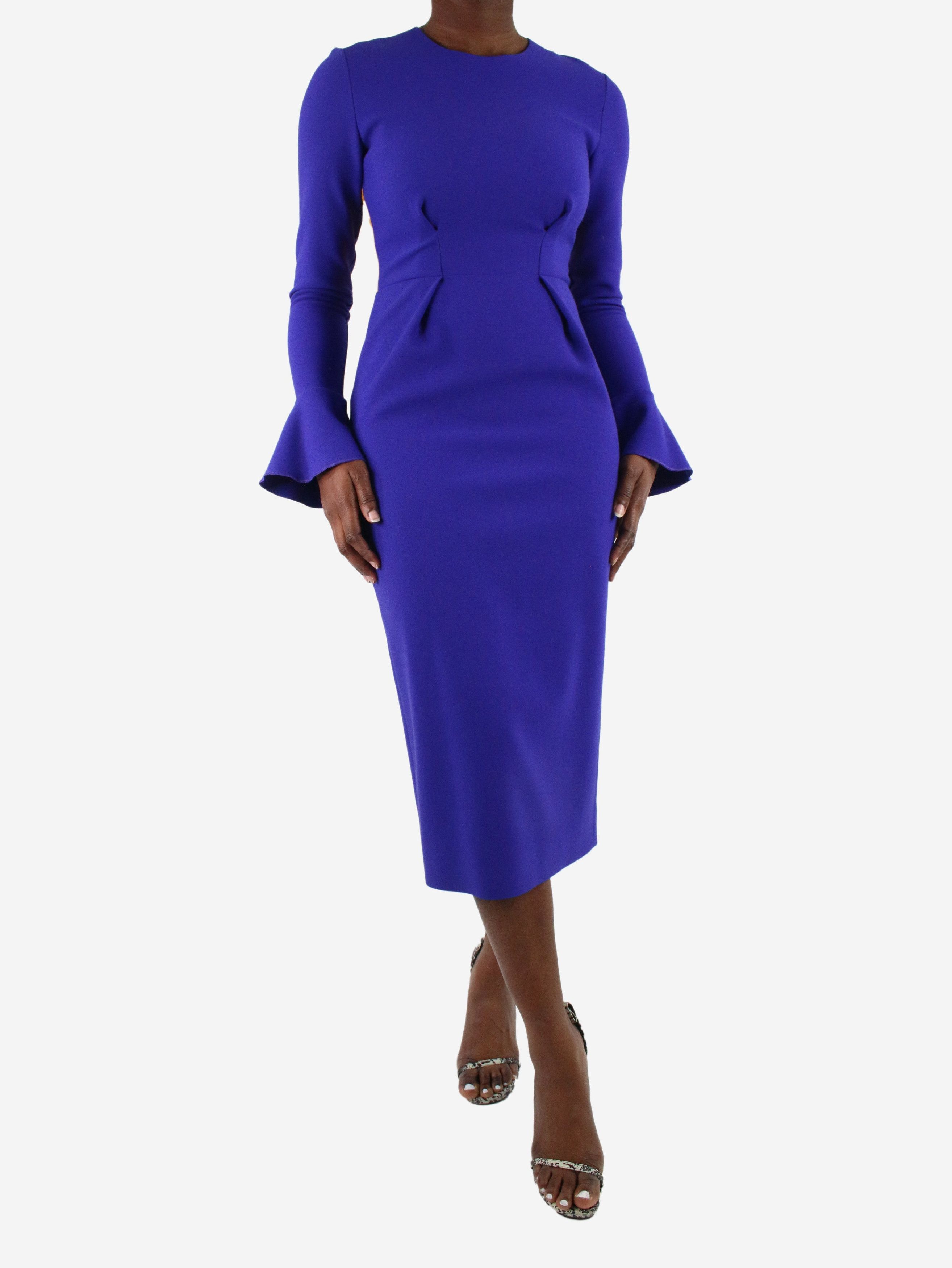 Roksanda Blue long sleeved dress with yellow back size UK 8 Grailed