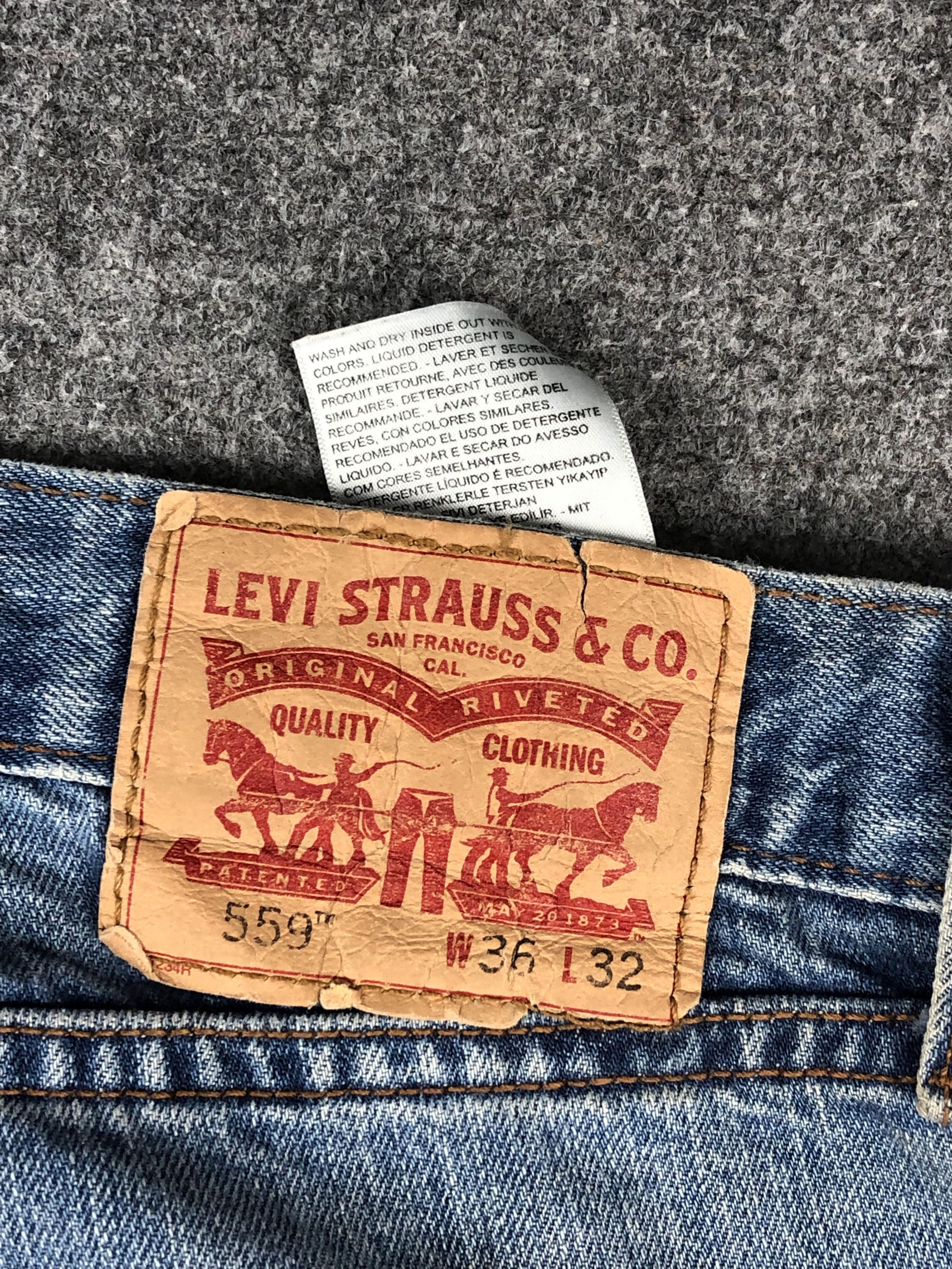 Levi's Vintage Levis 559 Faded Blue Jeans DP2273 Size US 38 / EU 54 - 5 Thumbnail