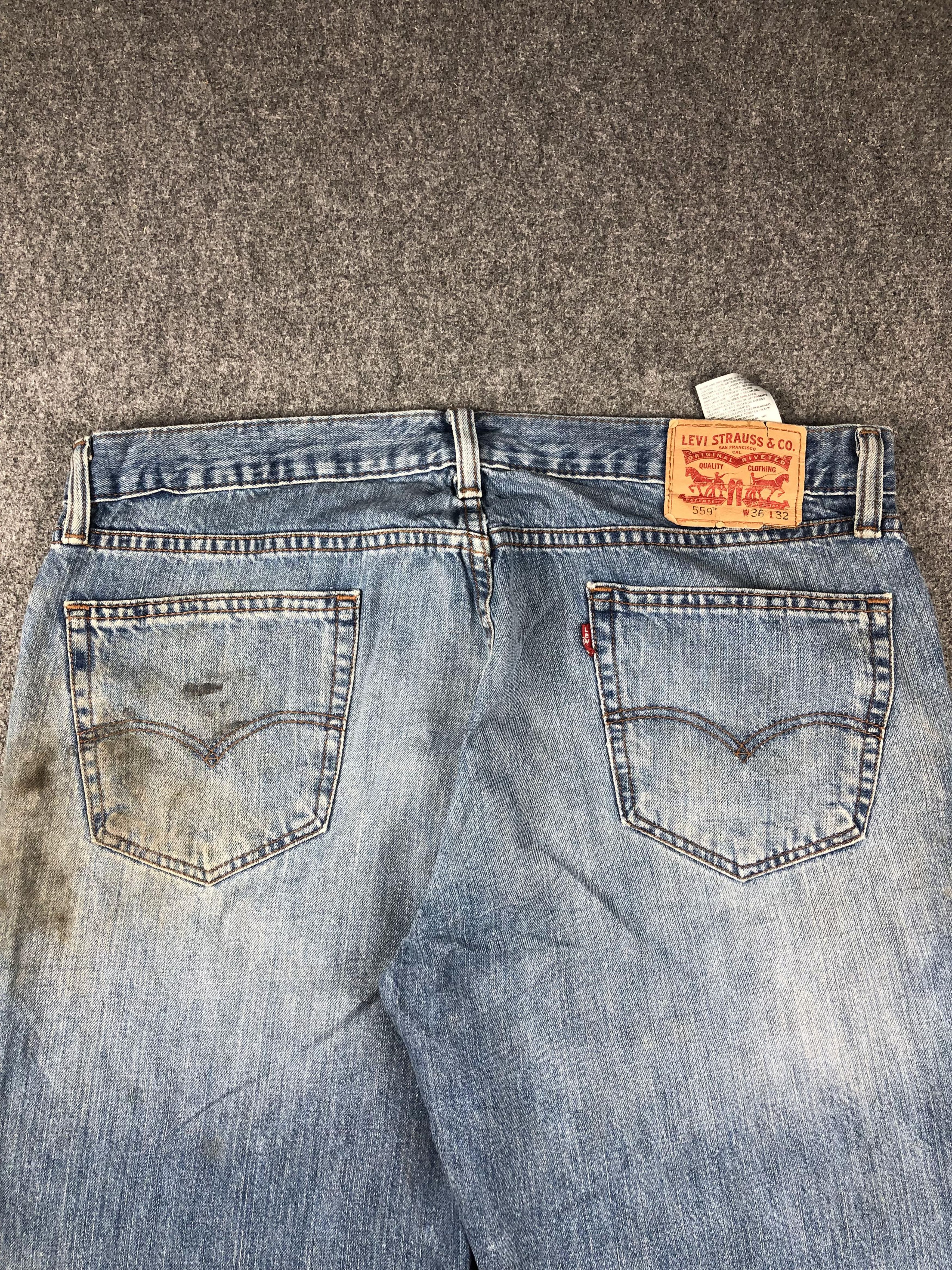 Levi's Vintage Levis 559 Faded Blue Jeans DP2273 Size US 38 / EU 54 - 4 Thumbnail