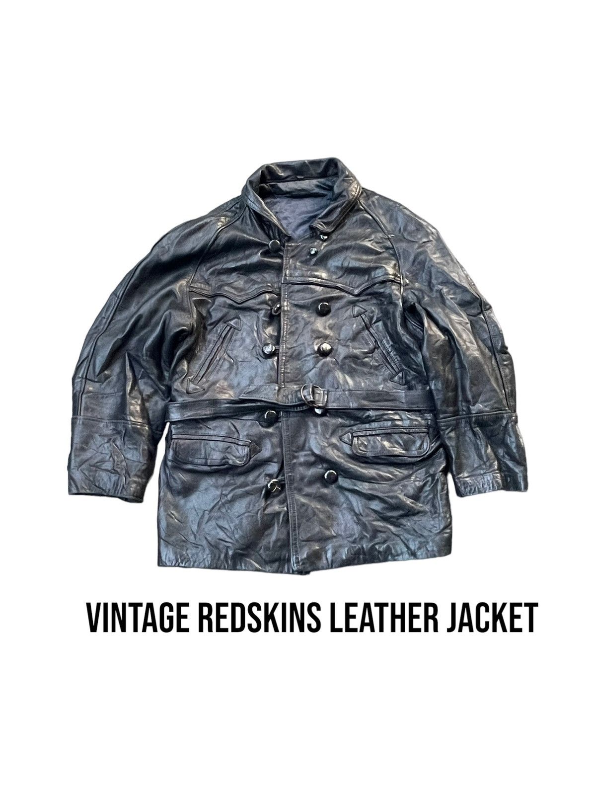 NFL × Vintage Vintage Redskins Leather Jacket Size US L / EU 52-54 / 3 - 1 Thumbnail